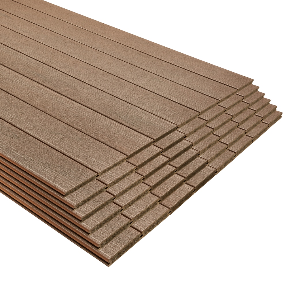 1-in x 6-in x 16-ft Jasper Grooved Composite Deck Board (48-Pack) in Brown | - Trex JA010616TLG48