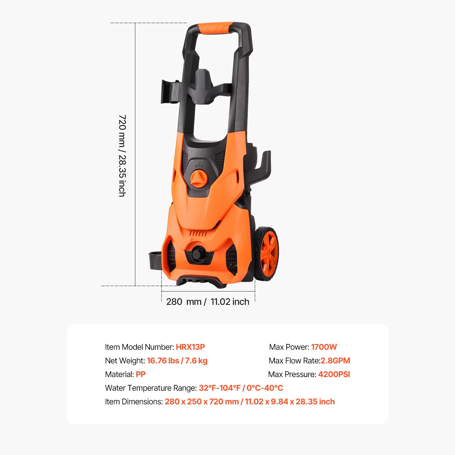 VEVOR SC2000PSIDDG13131V1 Gas-Pressurewashers - View #7