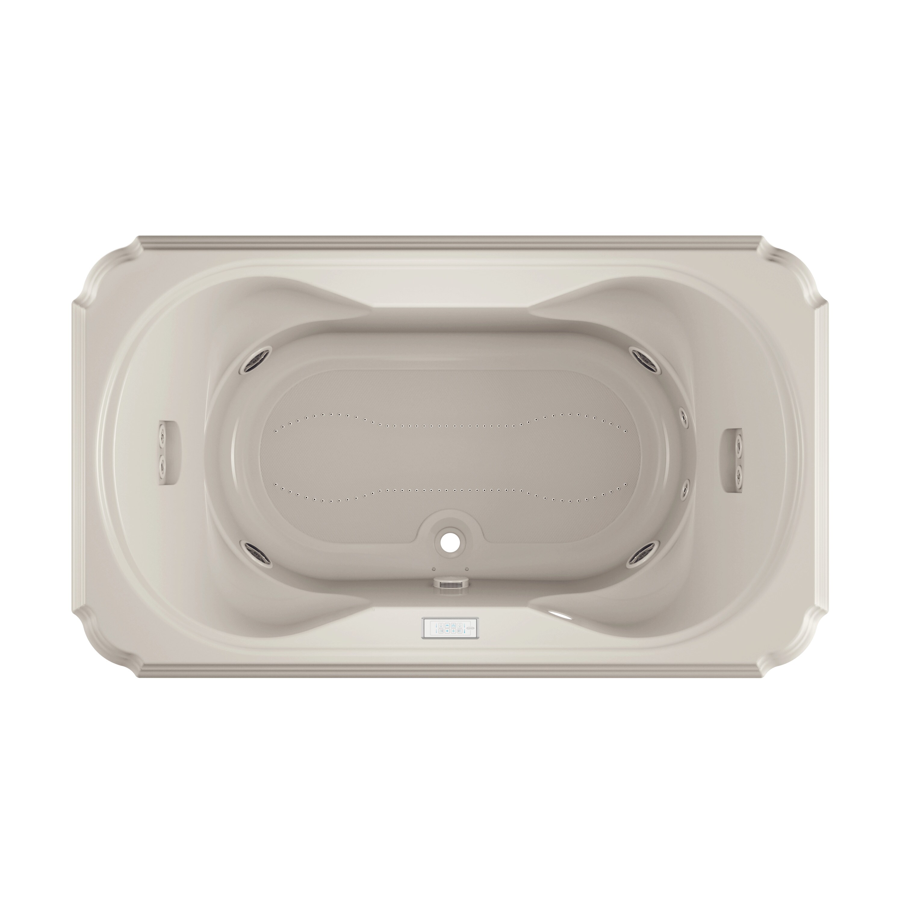 Jacuzzi MS64969 Marineo 42.0-Inches x 72.0-Inches Oyster Acrylic Rectangular Drop-in Whirlpool and air bath combination tub ( Center Drain )