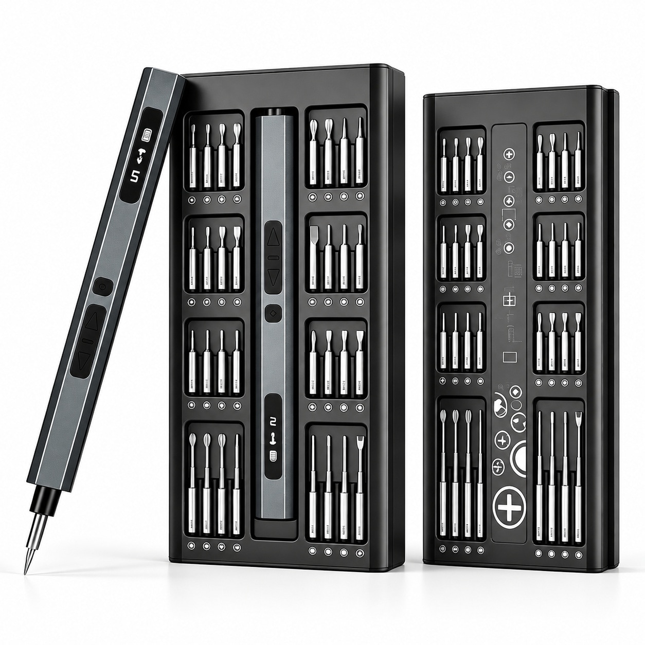 Adrinfly  Electric Screwdriver Set 66 in 1 Mini Precision Cordless with 5 Torque Settings renewable power Small Power Screwdriver Kit for