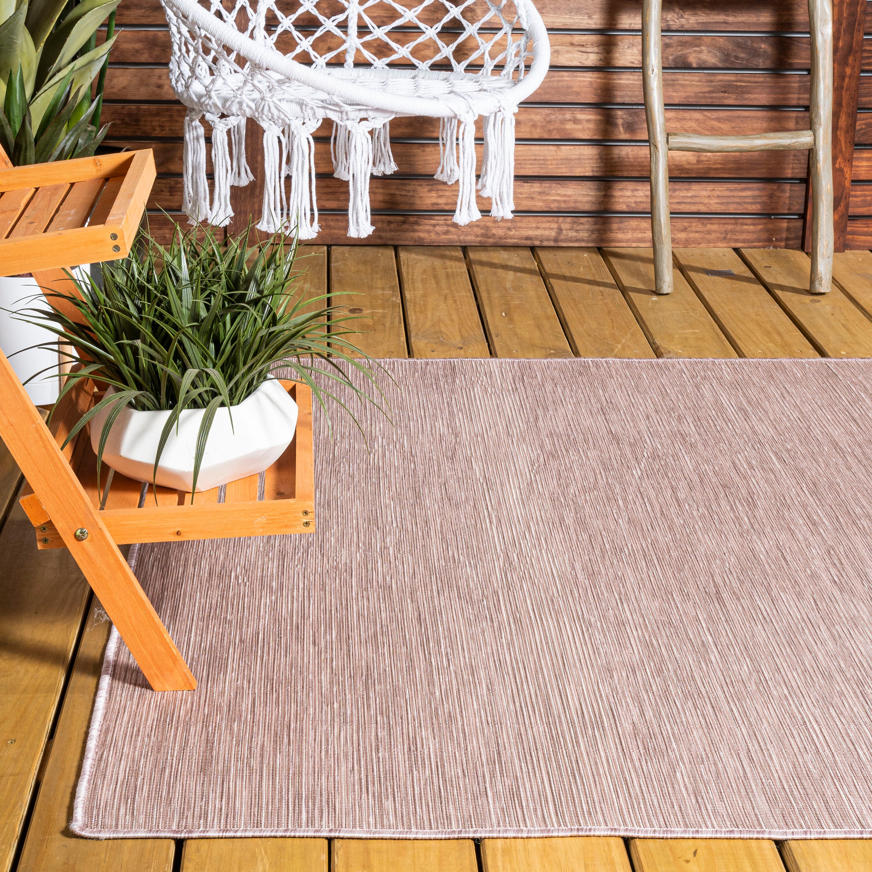 Ethan 3 x 5 Pink Flatweave Indoor Outdoor Area Rug