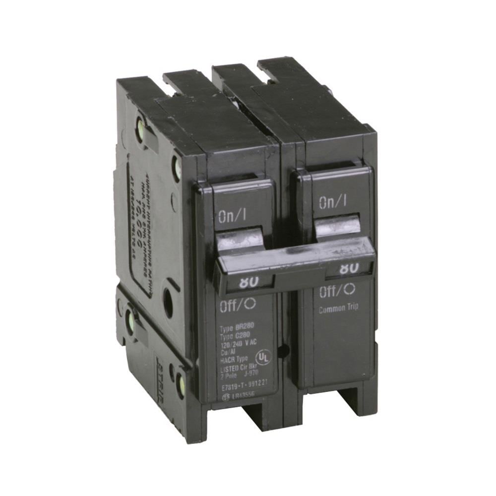 Eaton BR280 Type BR 80-amp 2 -Pole Standard trip Circuit Breaker