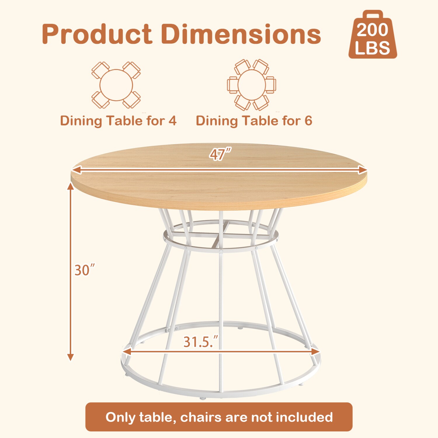 Slickblue D-CO-AN18721VJ Dining-Tables - View #3