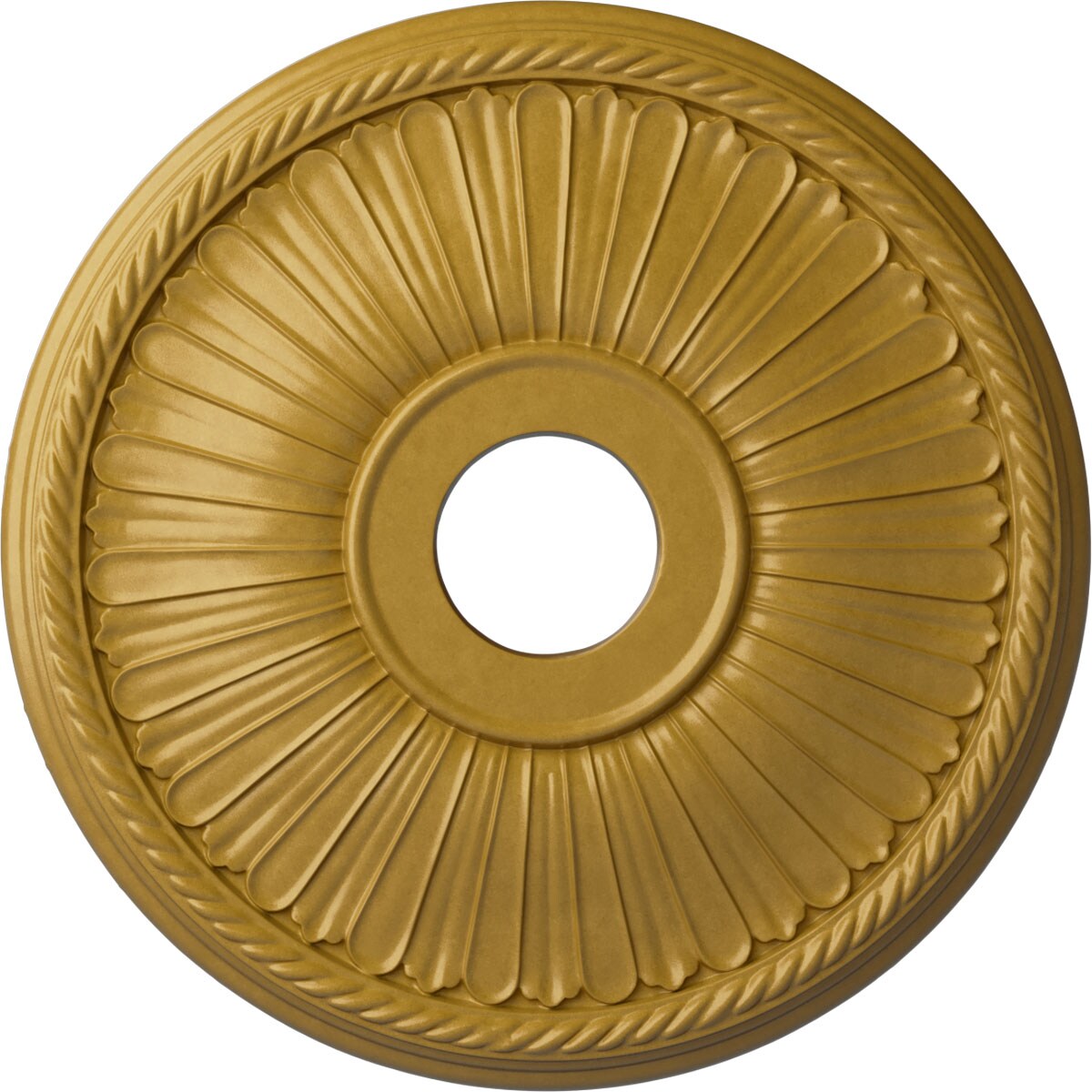 Ekena Millwork CM20BE1IGS Berkshire 20.125-in W x 20.125-in L Painted Iridescent Gold Polyurethane Whole Ceiling Medallion