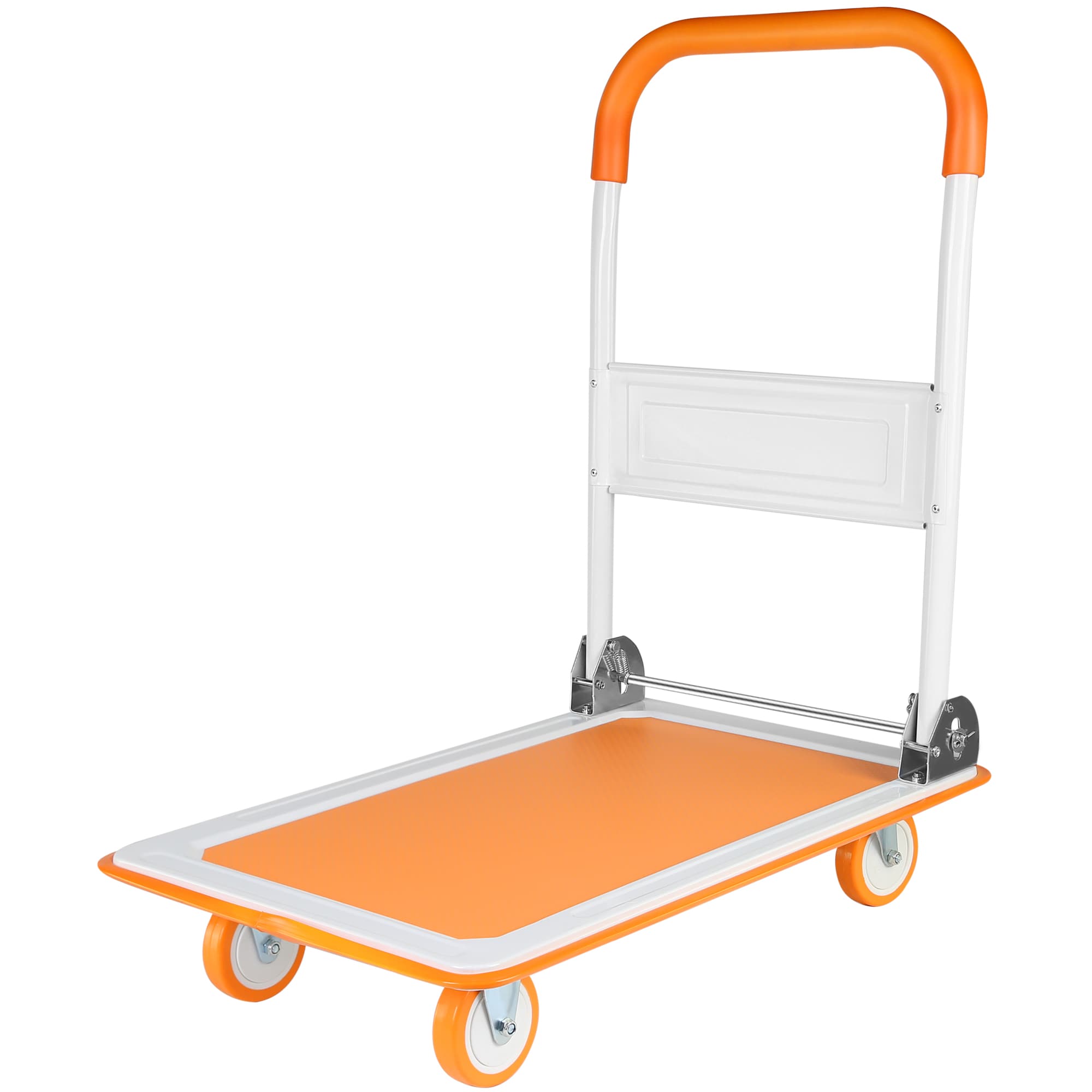 Kahomvis YS-QPW1-276 330-lbs. Capacity 4 -Wheel Orange Steel Standard duty platform truck