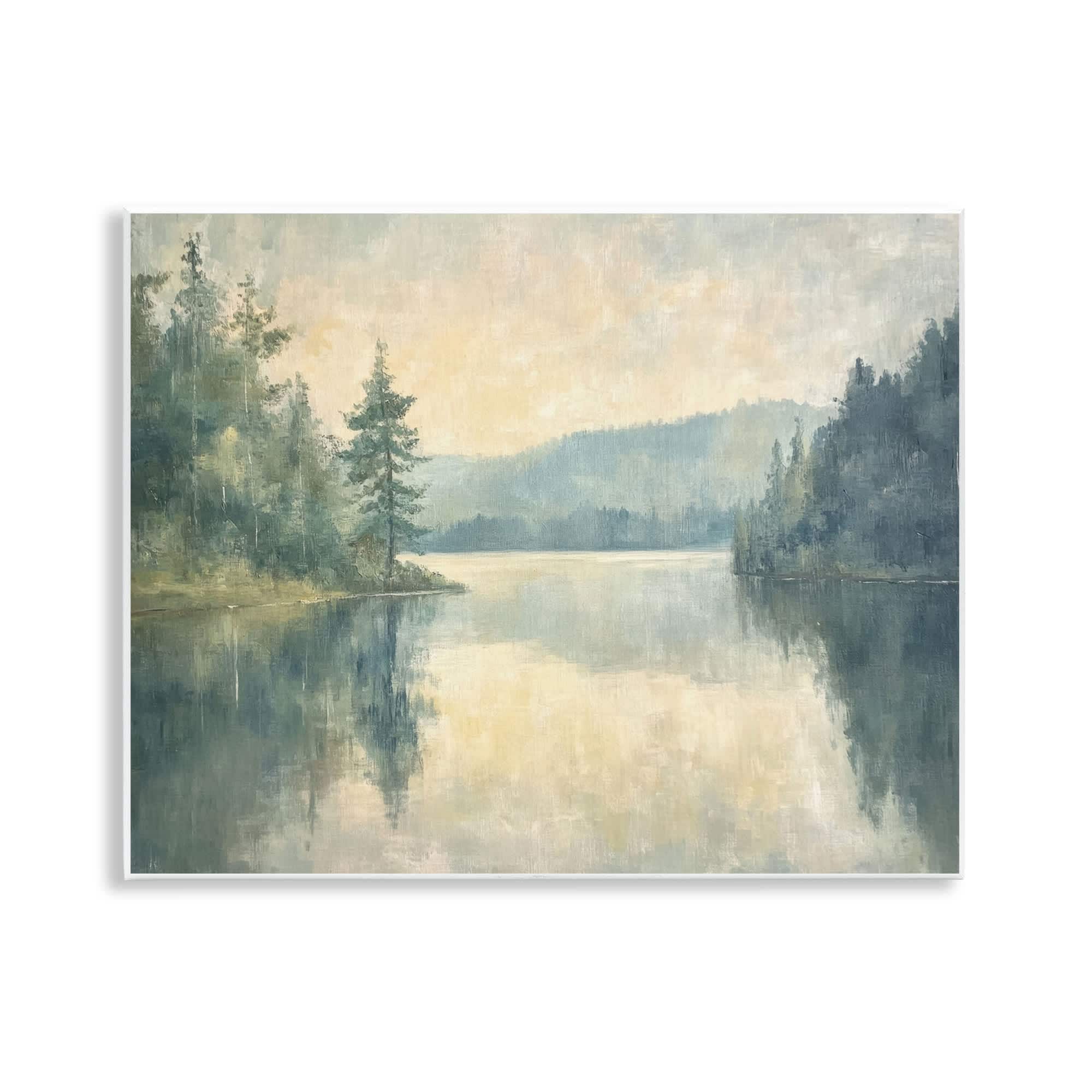 Stupell Industries BT-812-WD-11X14 Mountain's Reflection Landscape Wall Plaque Art By Petal Prints Design 14 x 11