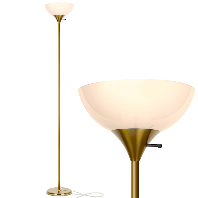 Brightech 72-in Antique Brass Torchiere Floor Lamp in the Floor Lamps  department at Lowes.com