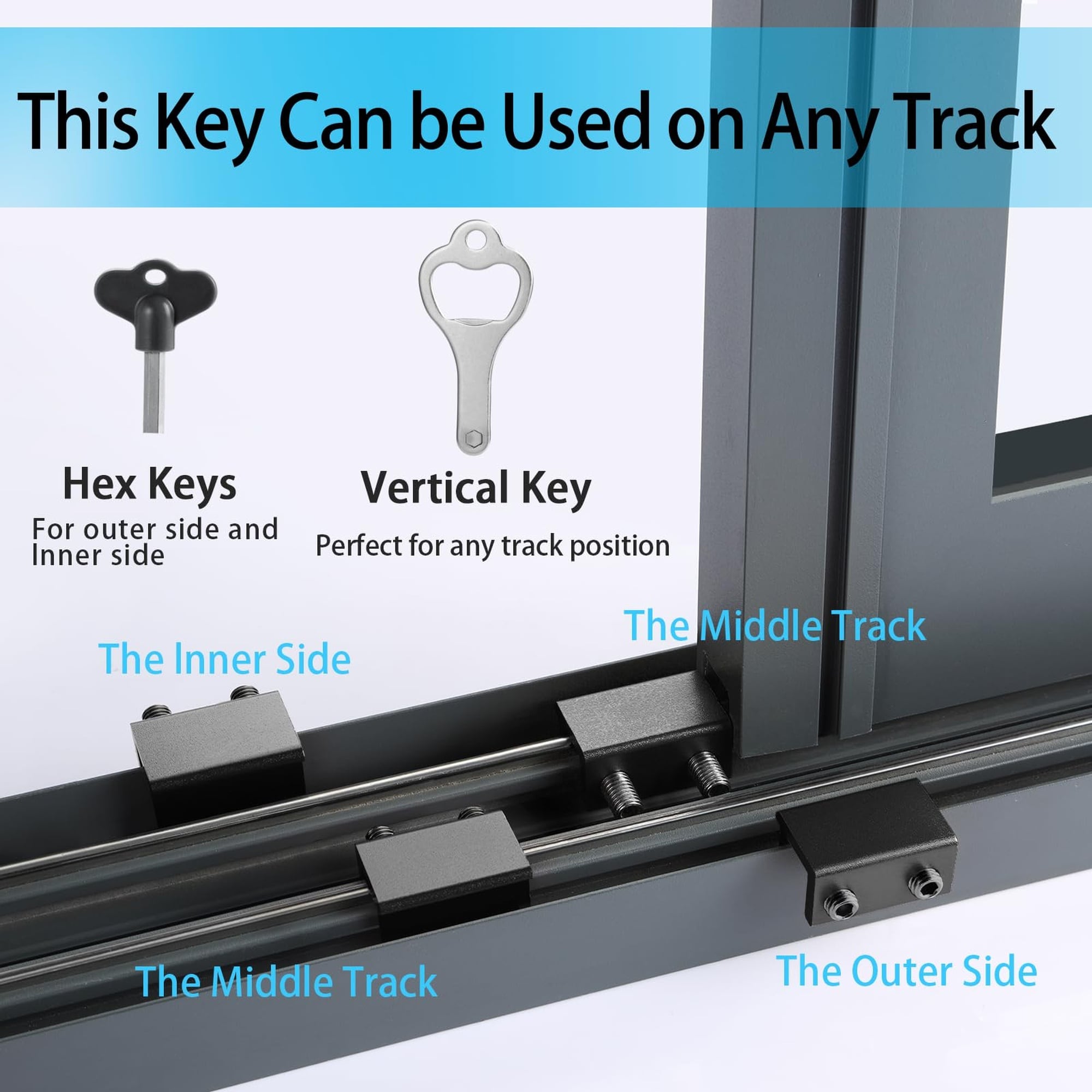 Wudkey L4-ZB7M5S Horizontal-Sliding-Window-Sash-Locks - View #8