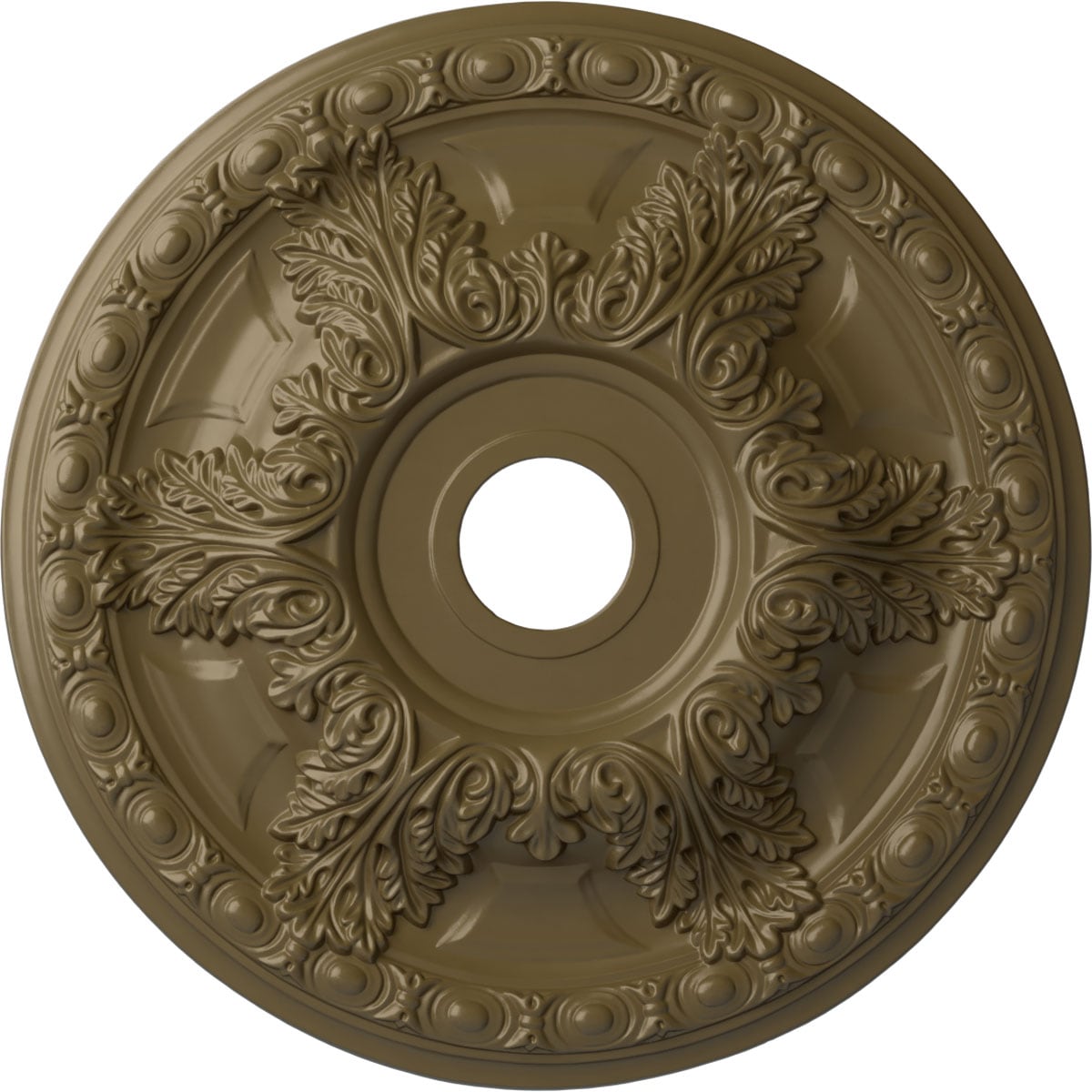 Ekena Millwork CM23GAMMF Granada 23.375-in W x 23.375-in L Painted Mississippi Mud Polyurethane Whole Ceiling Medallion