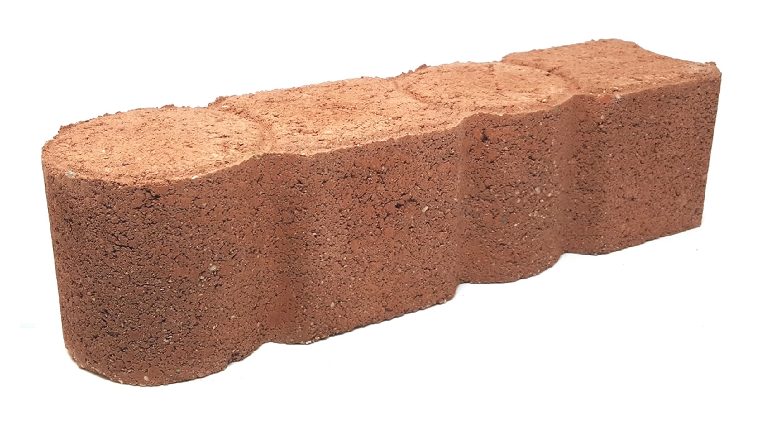 Geometric 12-in L x 4-in W x 3-in H Red Concrete Straight Edging Stone | - Lowe's KGER