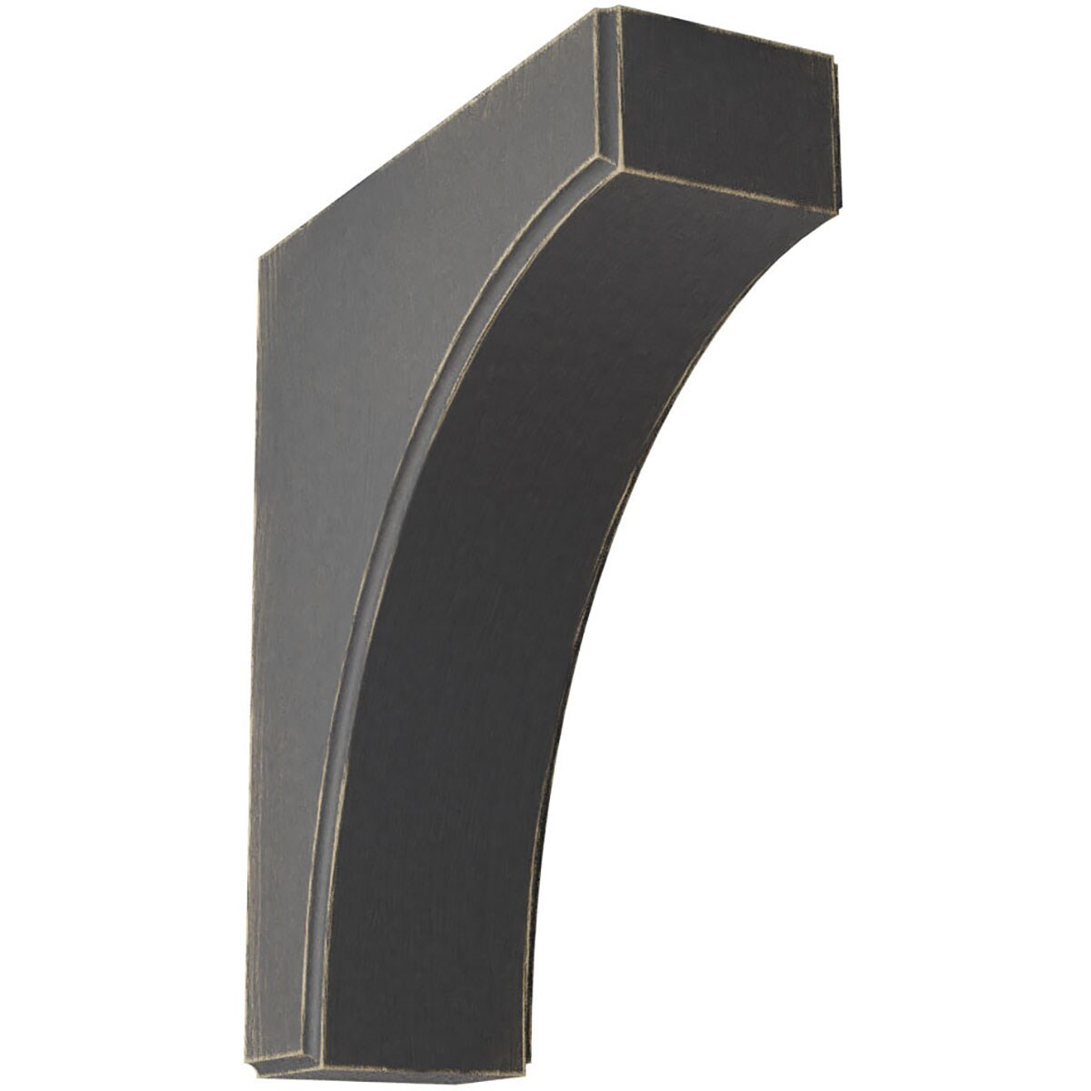 Ekena Millwork BKTWD04X10X12CVBL Clarksville 3-1/2-in x 10-in x 12-in Rubberwood Black Wood Standard Bracket