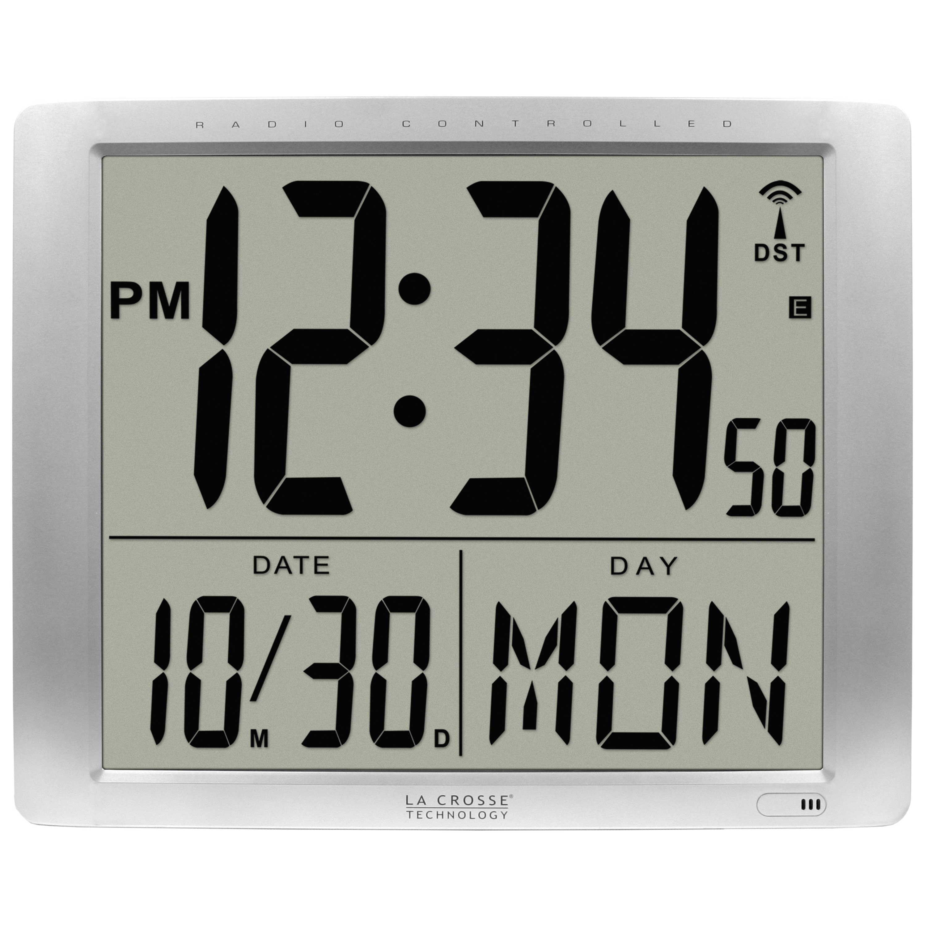 La Crosse Technology Digital Atomic Square Wall Clock with Alarm in the  Clocks department at 