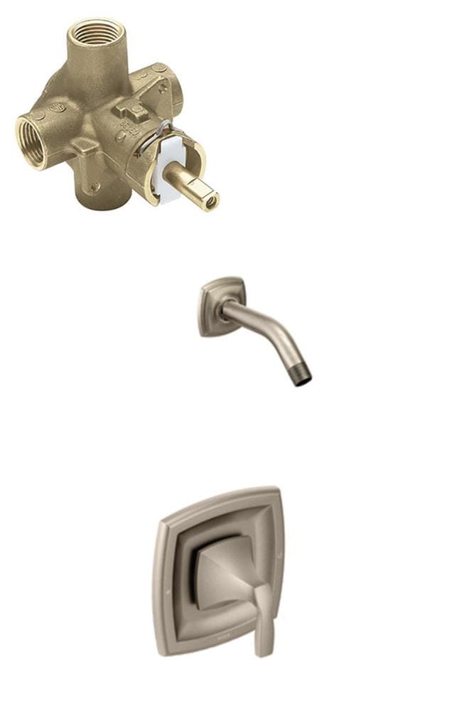 Voss Brushed Nickel 1-handle Shower Faucet Valve Included | - Moen T2692NHBN-2510-L