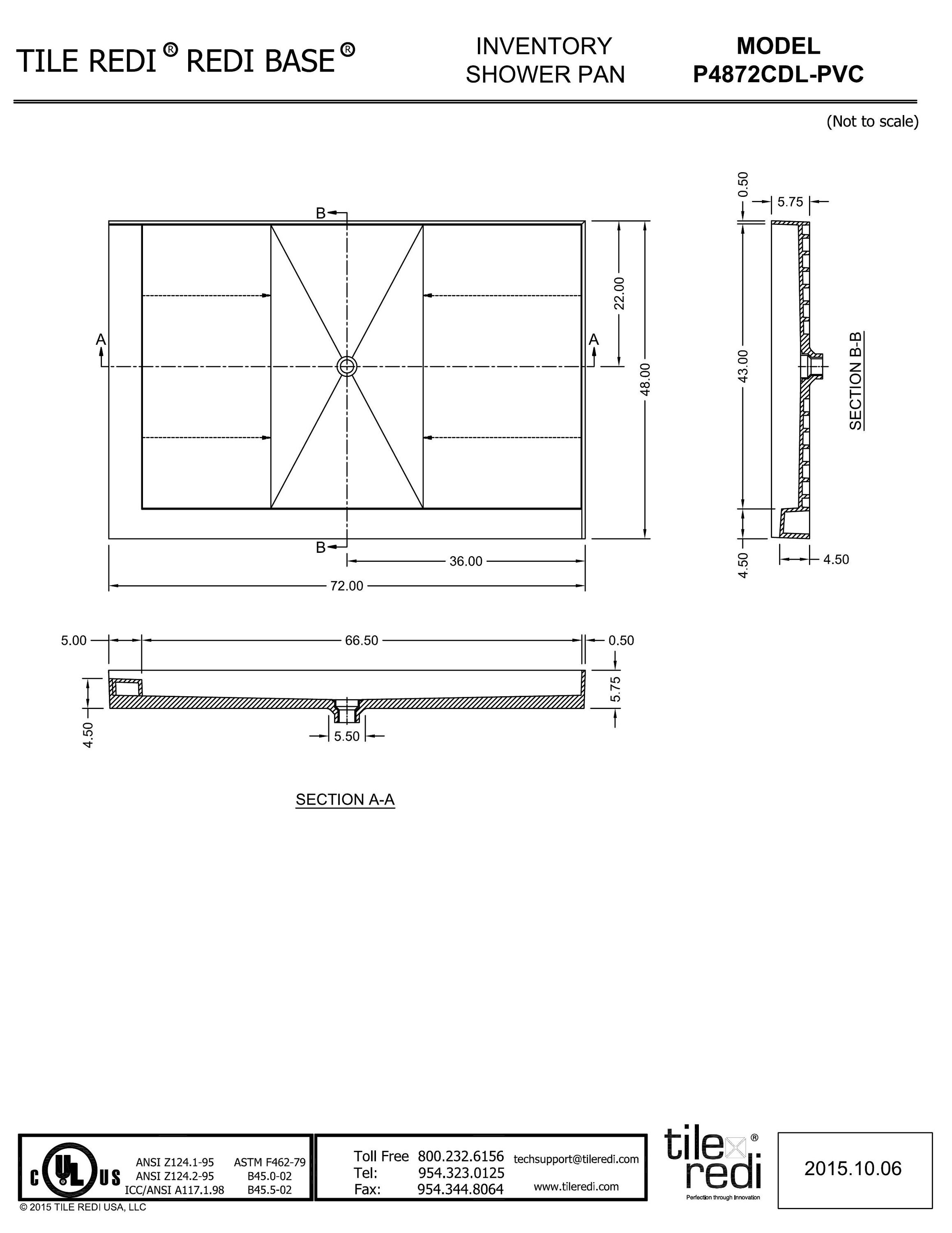Tile Redi P4872CDL-PVC Shower-Floors - View #10