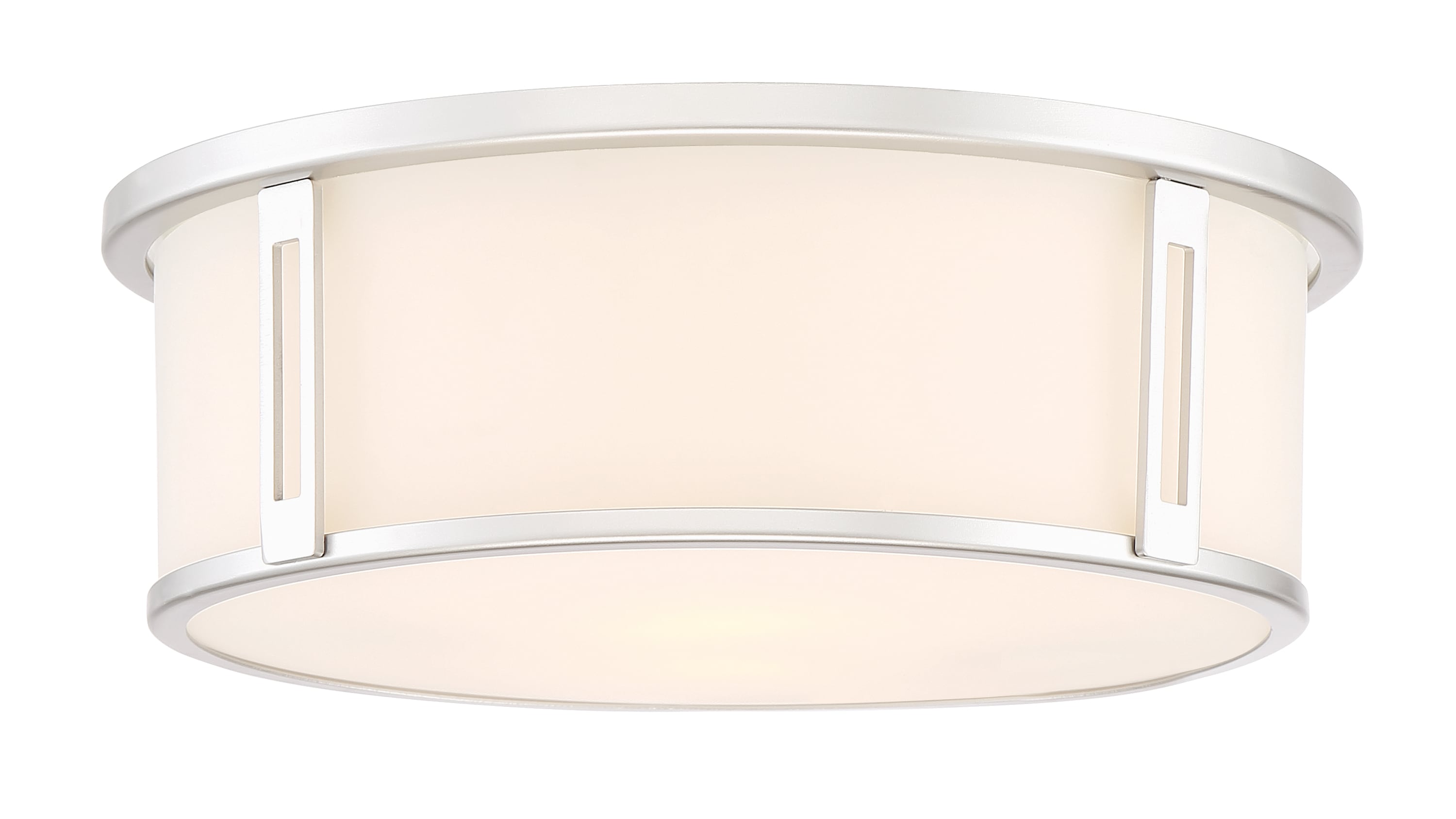 Quoizel Harbor 2-Light 12.91-in Silver Flush Mount Light in the