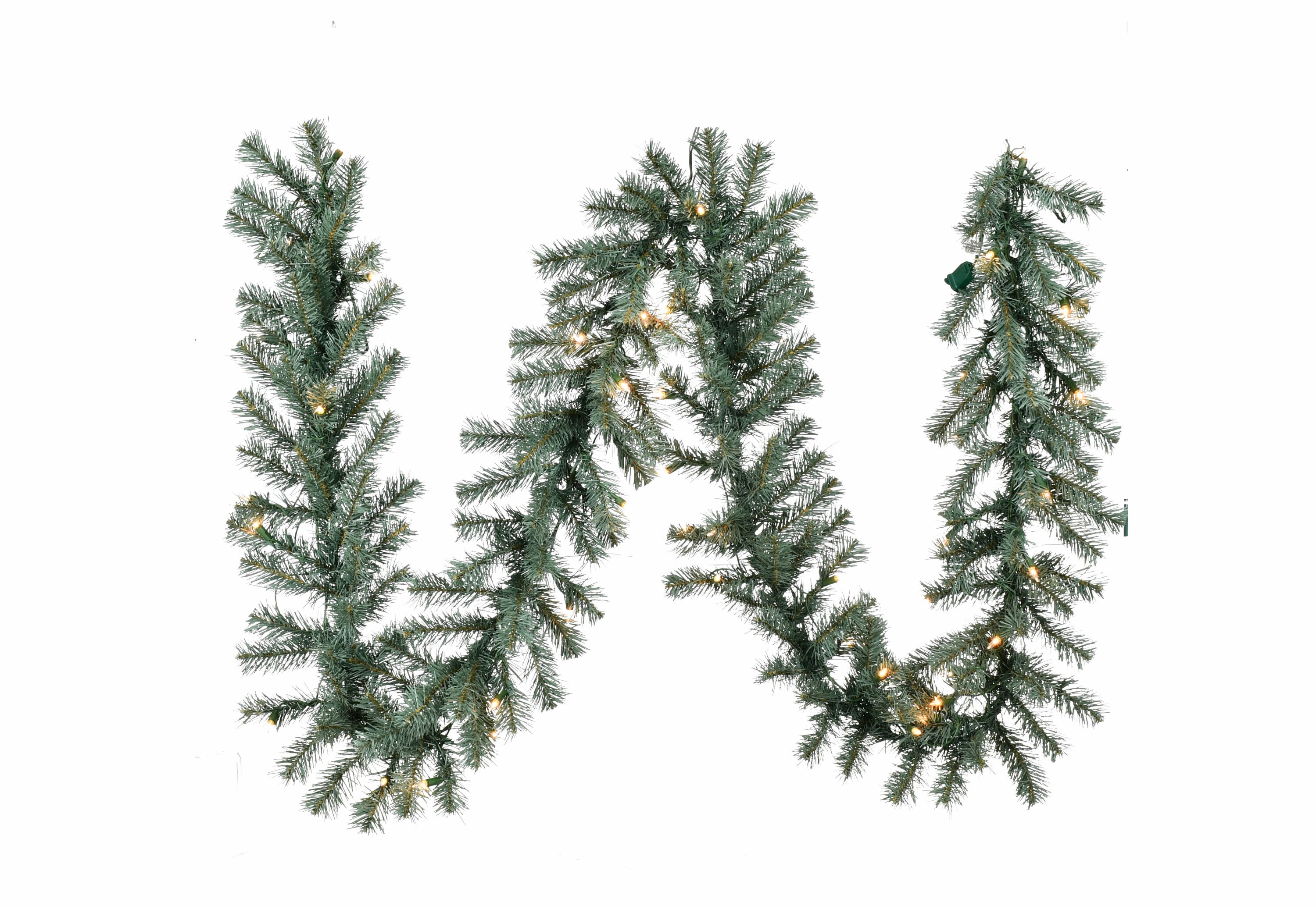 Brite Star 67-294-00 Indoor/Outdoor Pre-lit Electrical outlet 9-Feet Pine Artificial Garland Clear Incandescent Lights