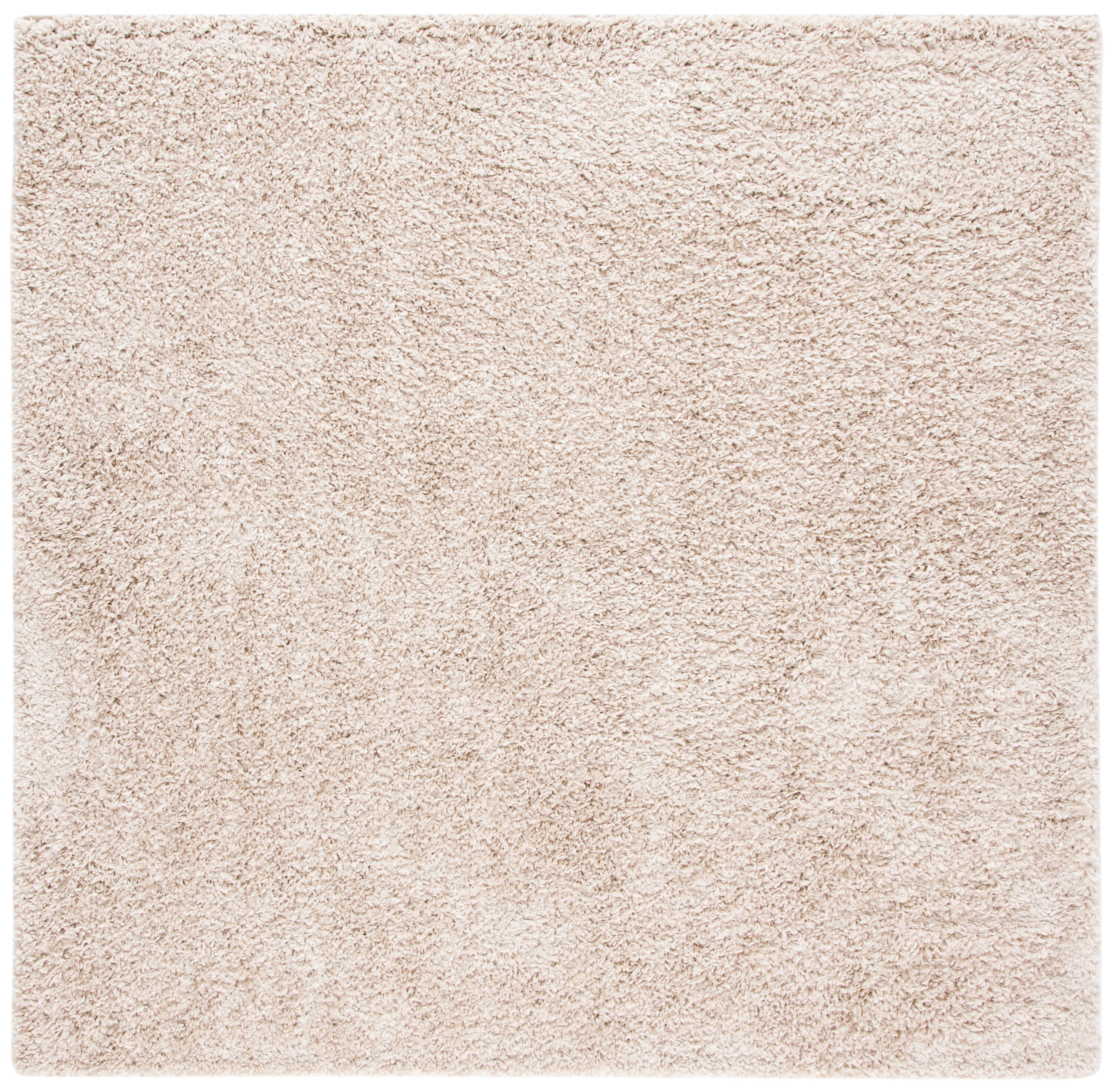 Safavieh AUG200D-7SQ August Shag 7 x 7 (ft) Loomed Polypropylene Beige Square Indoor Solid Farmhouse/Cottage Area rug
