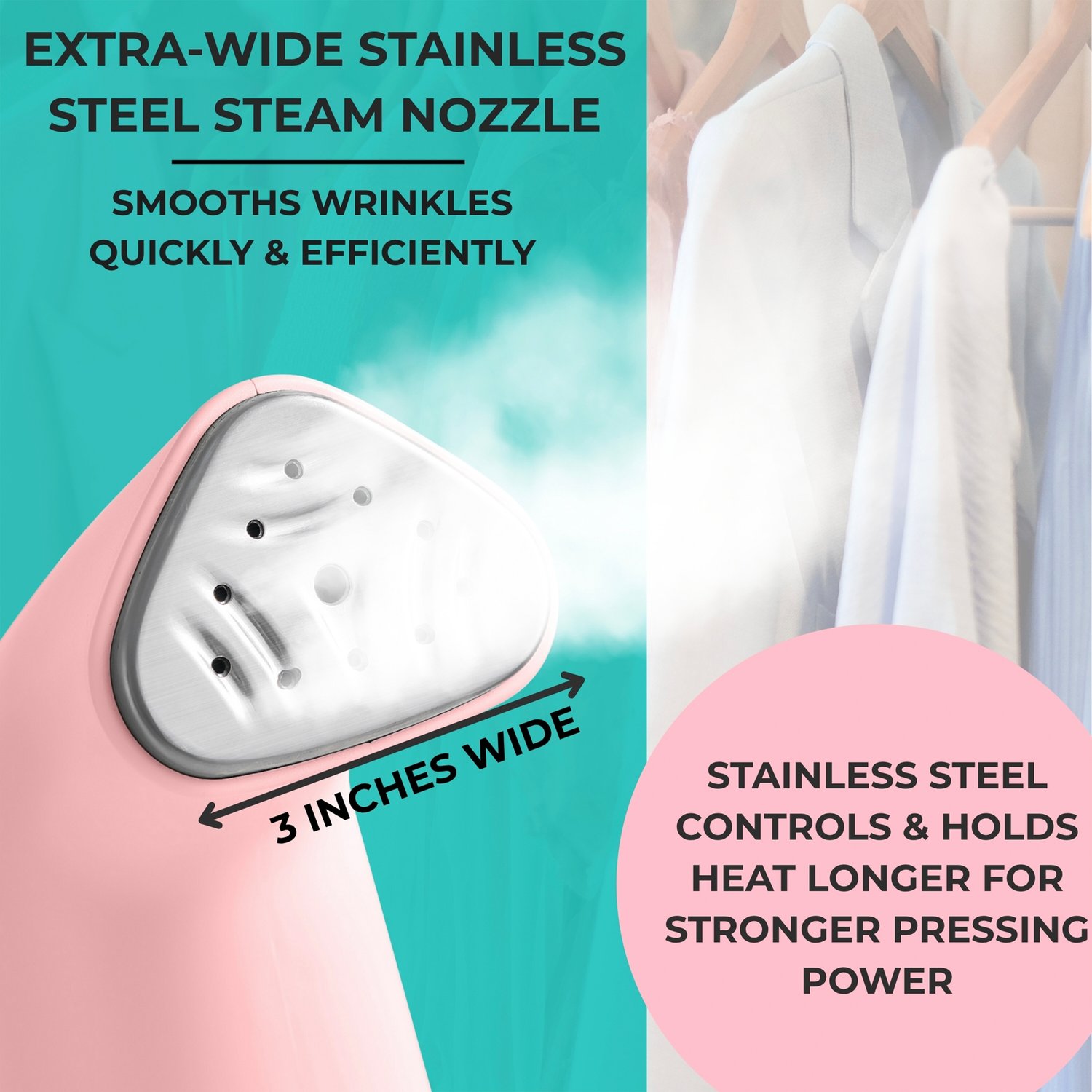 Salav TS-38 PINK Fabric-Steamers - View #3