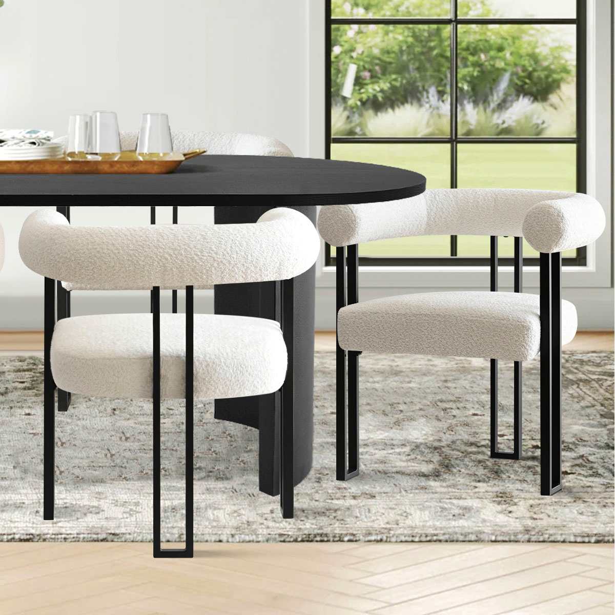 Maison Boucle DWEN79BK+MIA-BEIGE6 Dining-Sets - View #4