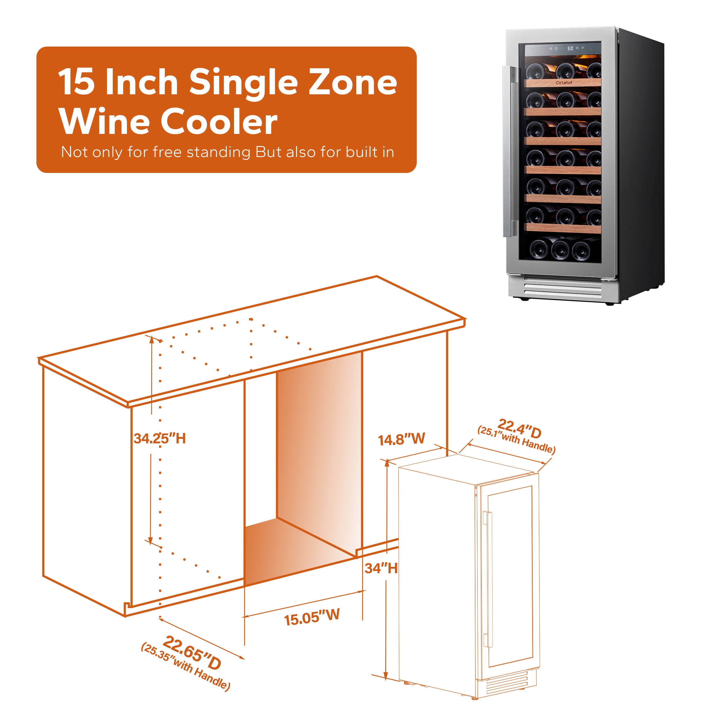 Ca'Lefort CLF-WS15-LS Wine-Chillers - View #8