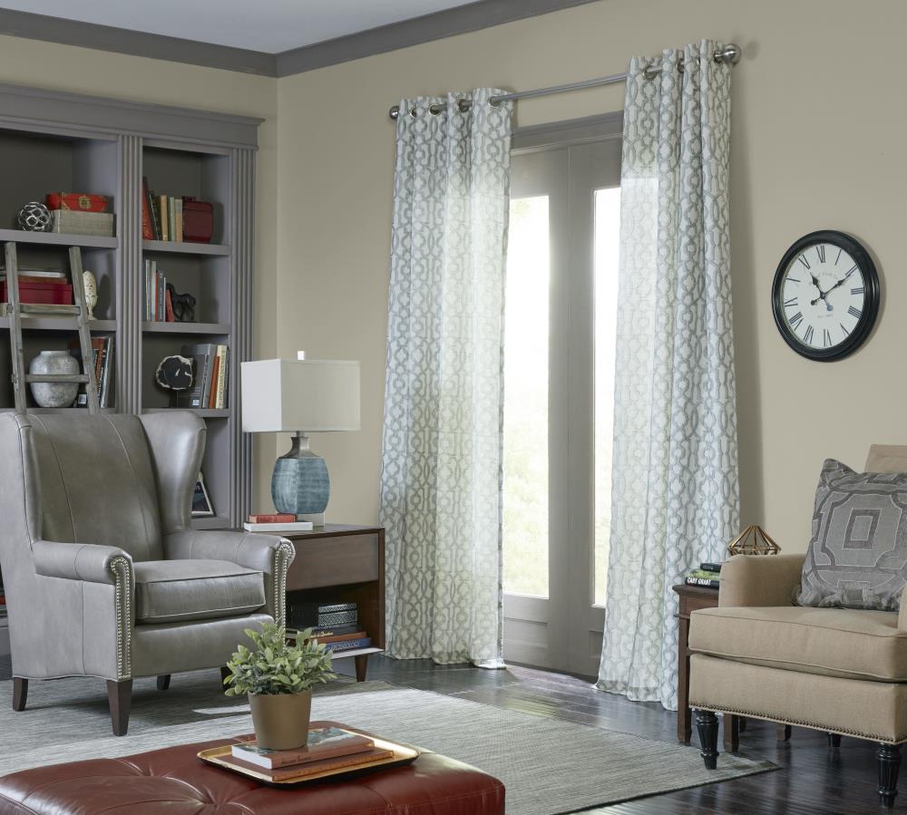 allen + roth X75335084ZBG 84-Inches Mineral Geometric Light filtering Grommet Single curtain panel
