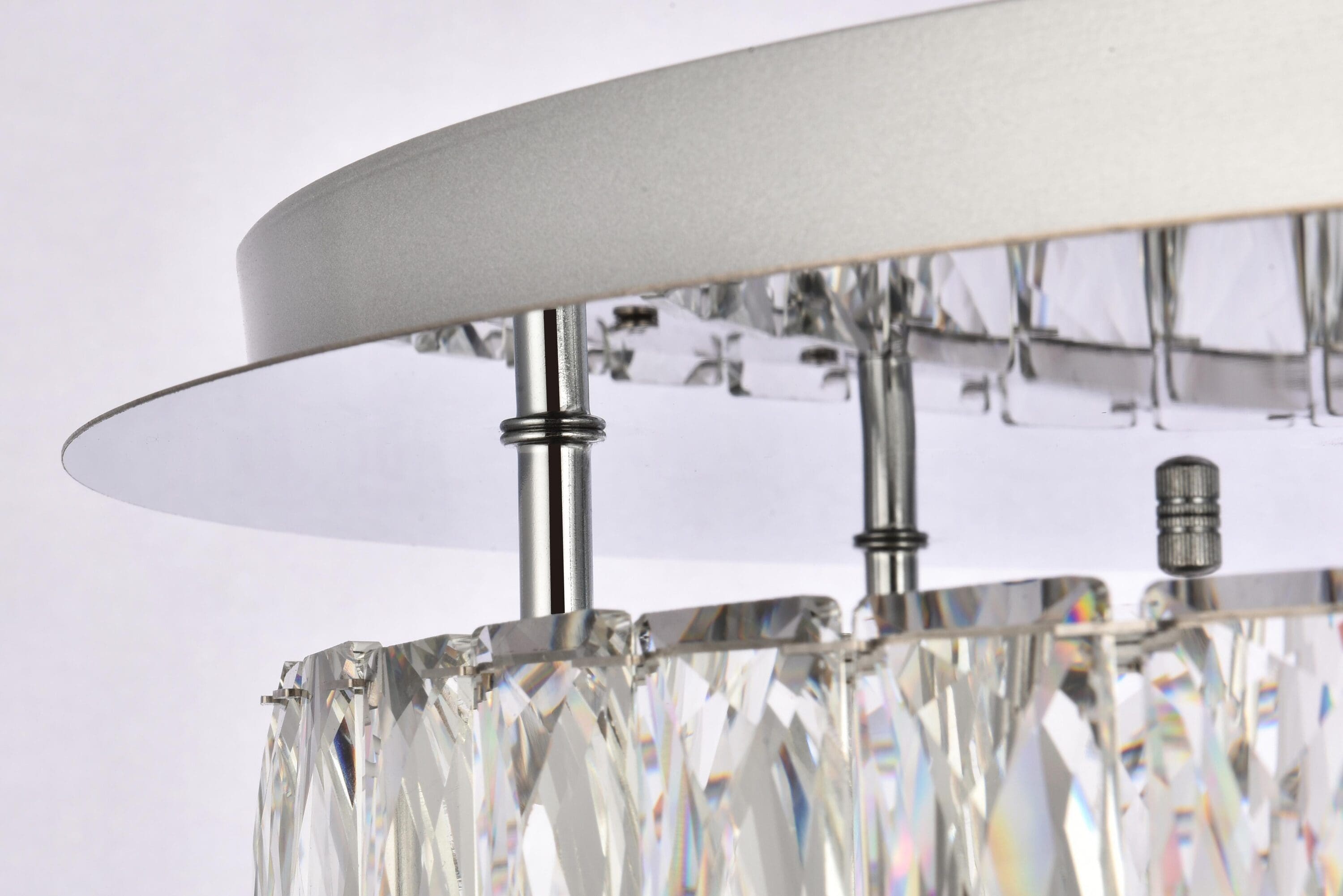 Monroe 22" Chrome LED Flush Mount with Royal Cut Crystals