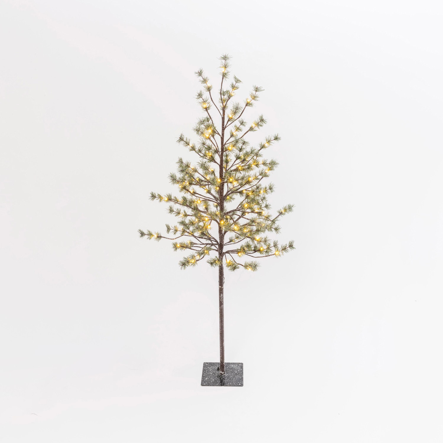 2.5' Pre-Lit Artificial White Birch Branches with Warm White 100 Micro LED  Lights - Set of 2