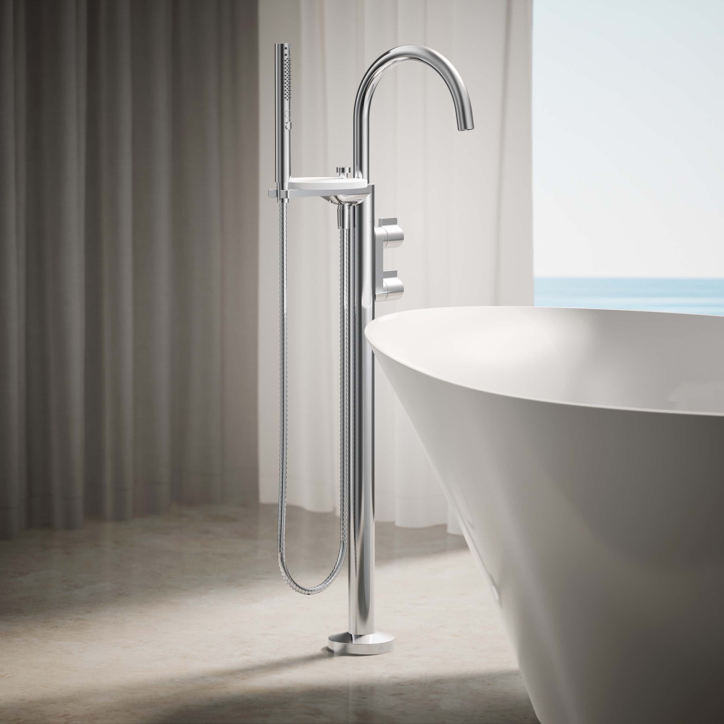 KOHLER K-T77984-4-CP Roman-Tub-Faucets - View #2