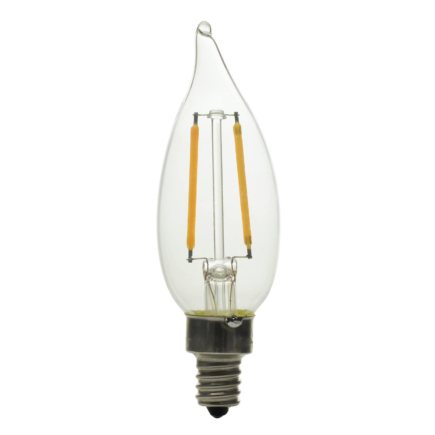 GE Basic 40-Watt EQ CA10 Soft White Candelabra Base (e-12) Dimmable LED ...