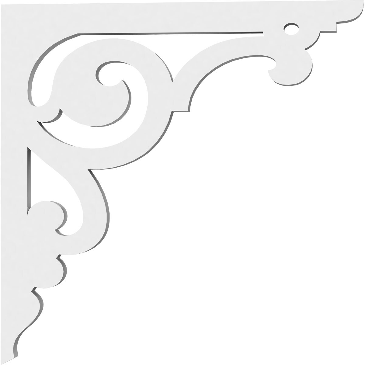 Ekena Millwork BKTP01X10X10HU Exterior-Brackets-Braces - View #3