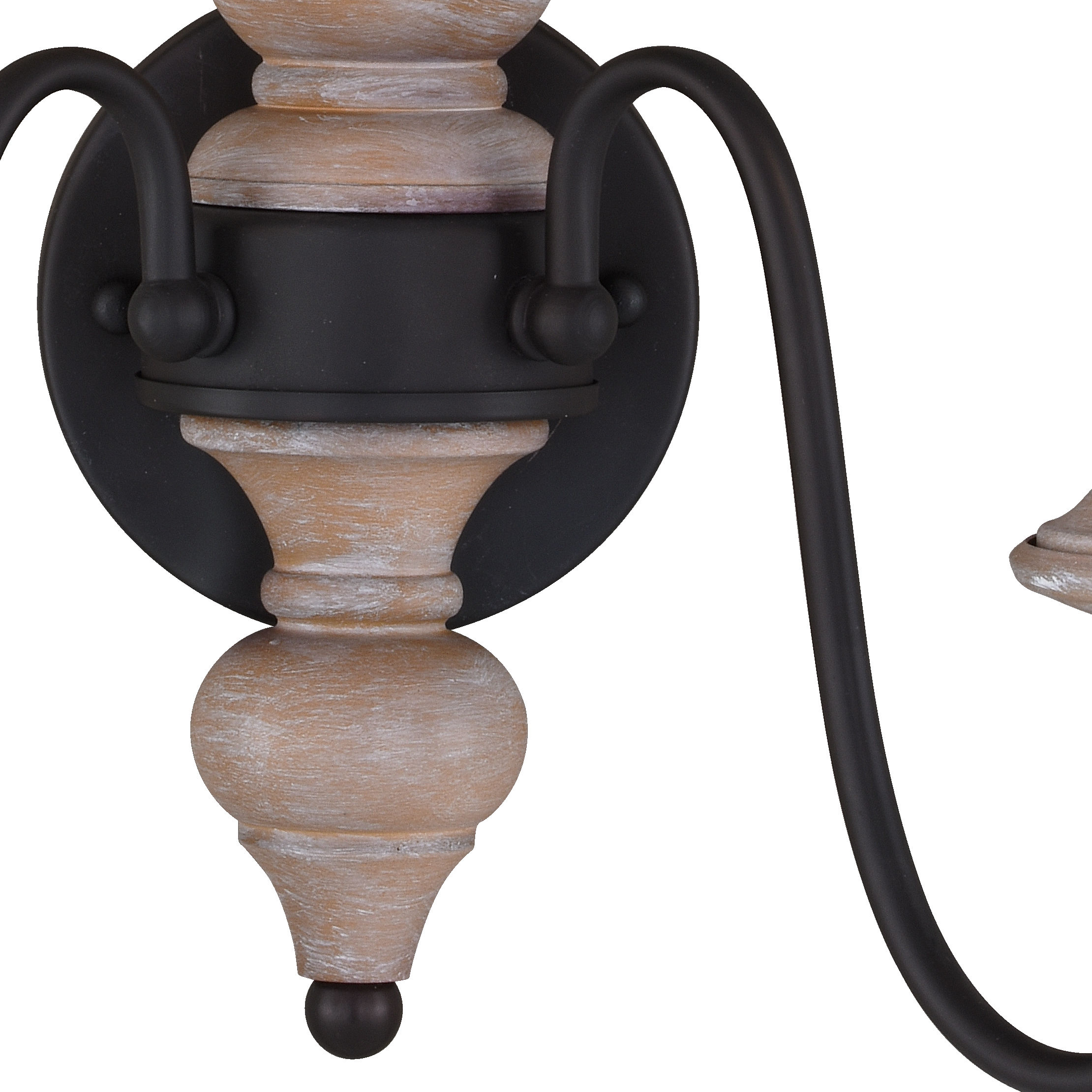 Georgetown Vintage Ash and Bronze Farmhouse Candle Wall Sconce
