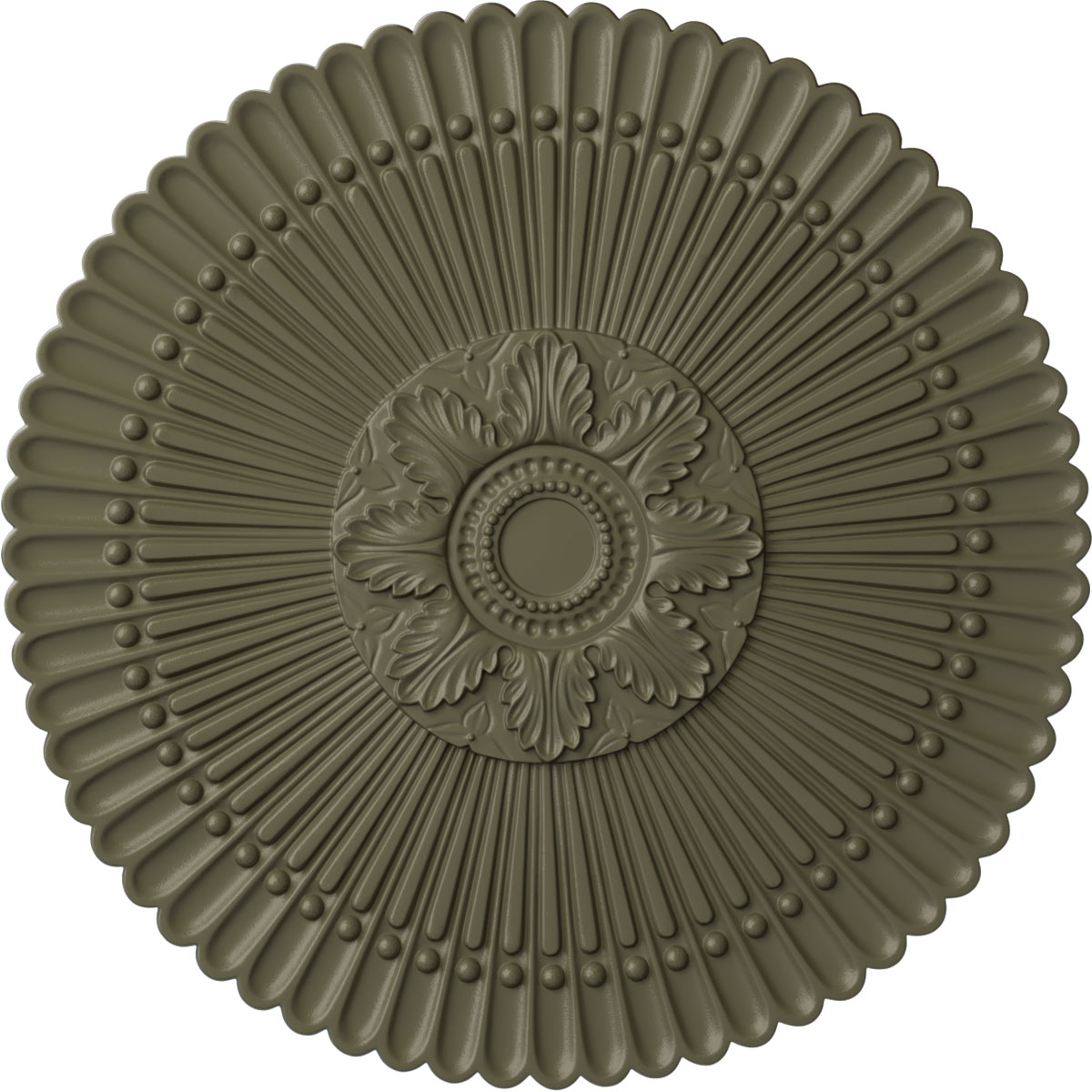 Ekena Millwork CM30NESSF Nexus 30-in W x 30-in L Painted Spartan Stone Polyurethane Whole Ceiling Medallion