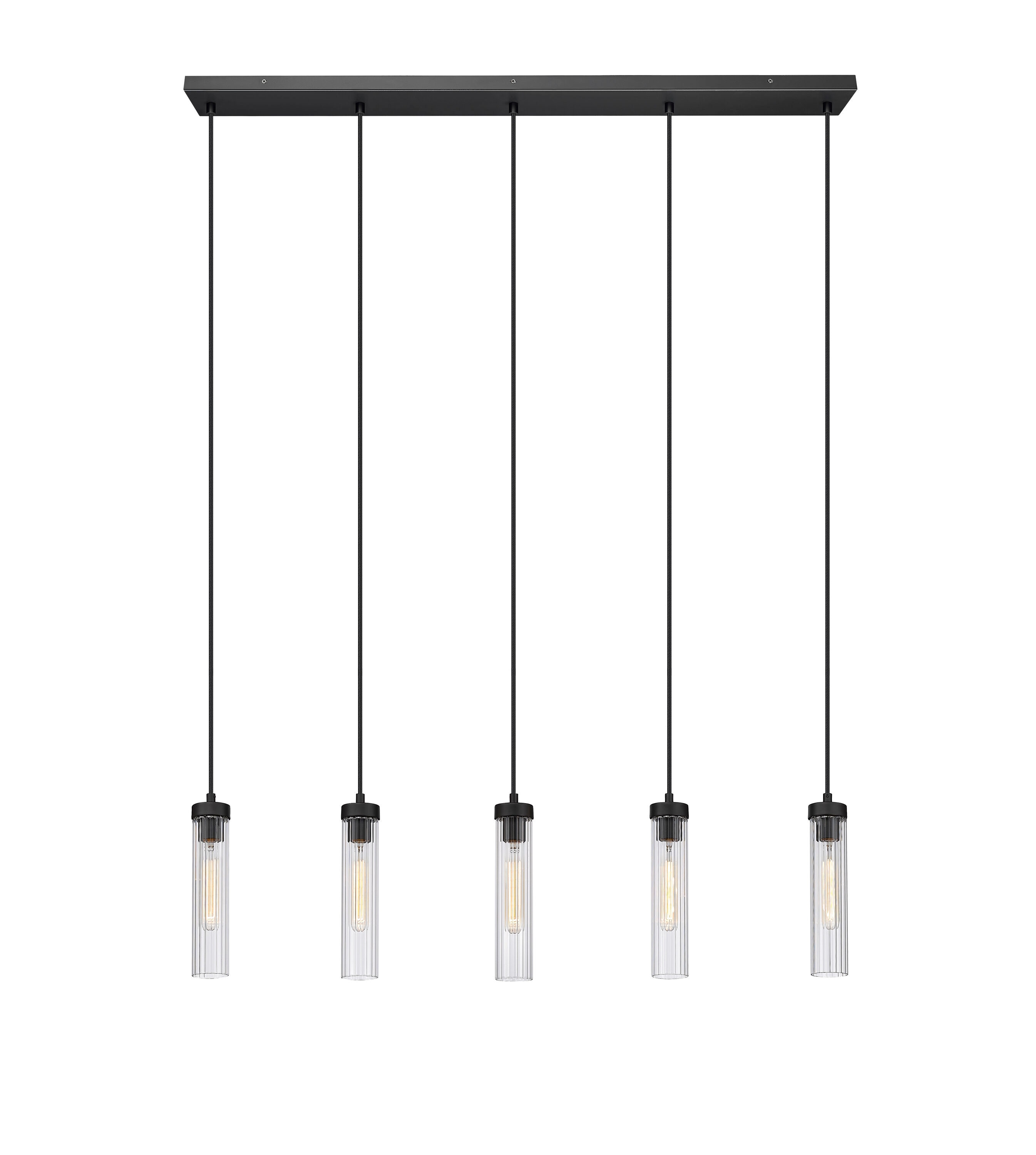 Z-Lite 740P-5L-MB Beau 5 -Light Matte Black Transitional For Use in Bedrooms, Dining Rooms, Foyers, Kitchens, Living Rooms Chandelier