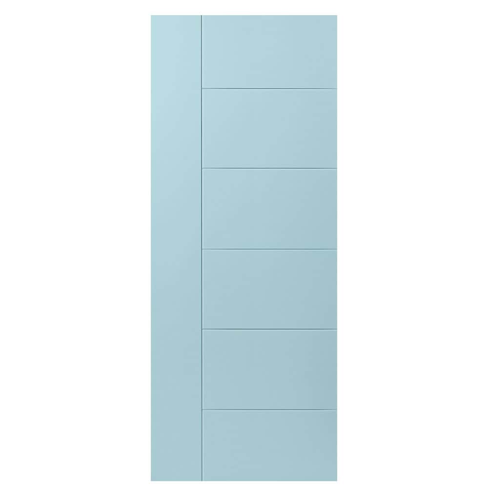 Masonite 1446728 Berkley 32-in x 80-in Sea Mist Flush Smooth Hollow core Prefinished Molded composite Slab Door