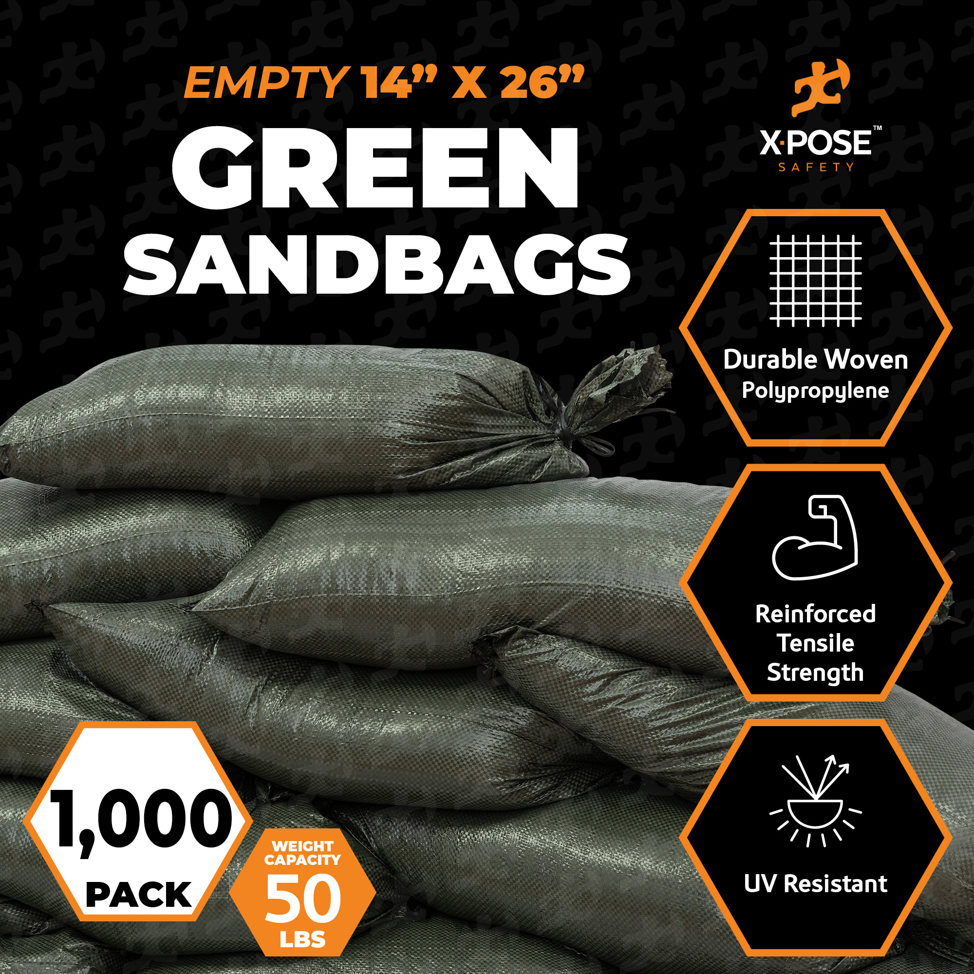 XPOSE SAFETY SBG-1426-1000-X Sand-Bags - View #2