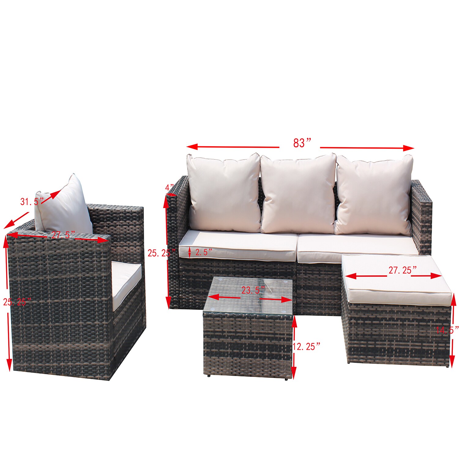 GZMR GM-DH-00013 Patio-Conversation-Sets - View #5