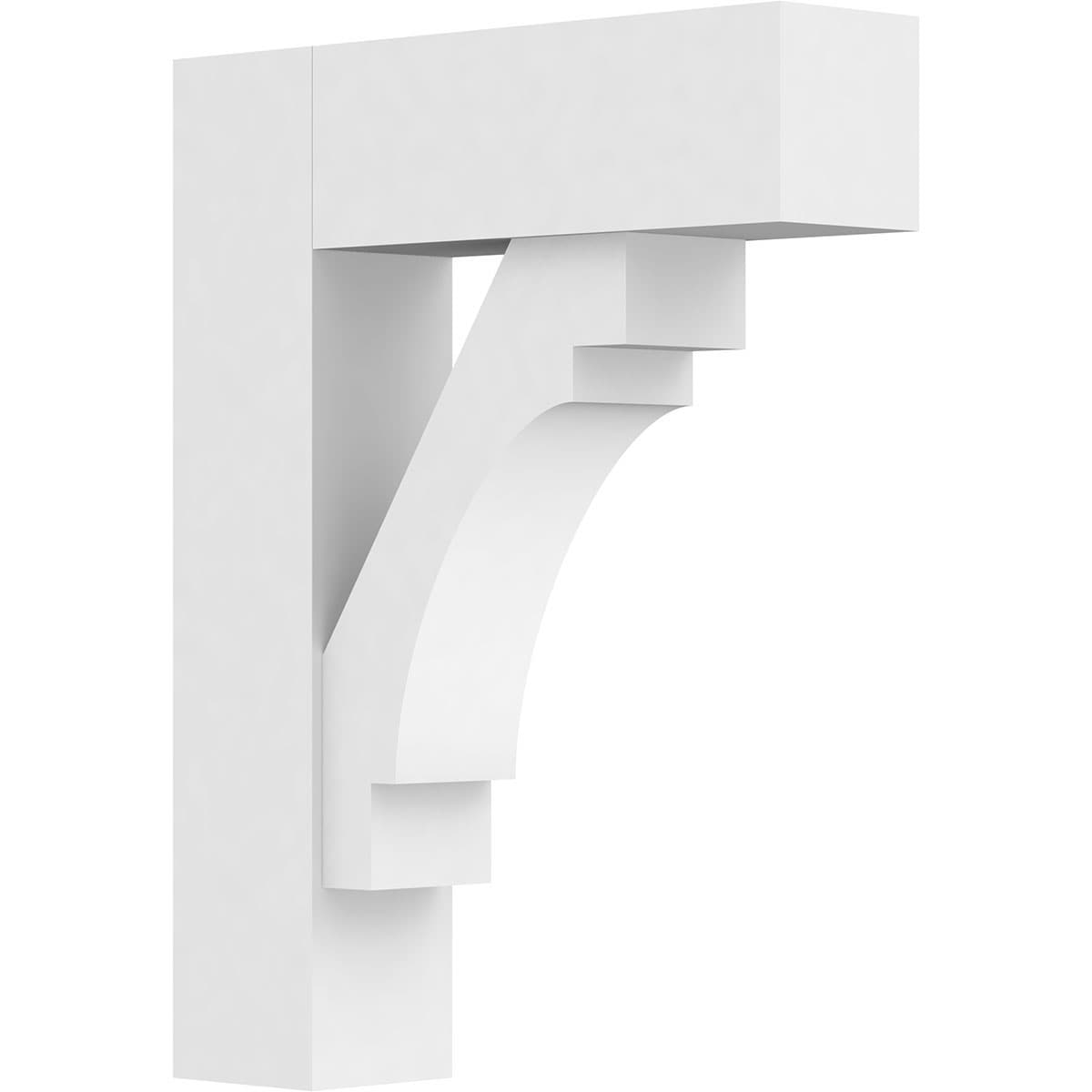 Ekena Millwork BKTP03X14X18MRC05 Standard MercedGrade 3-in x 14-in x 18-in Off-white PVC Standard bracket