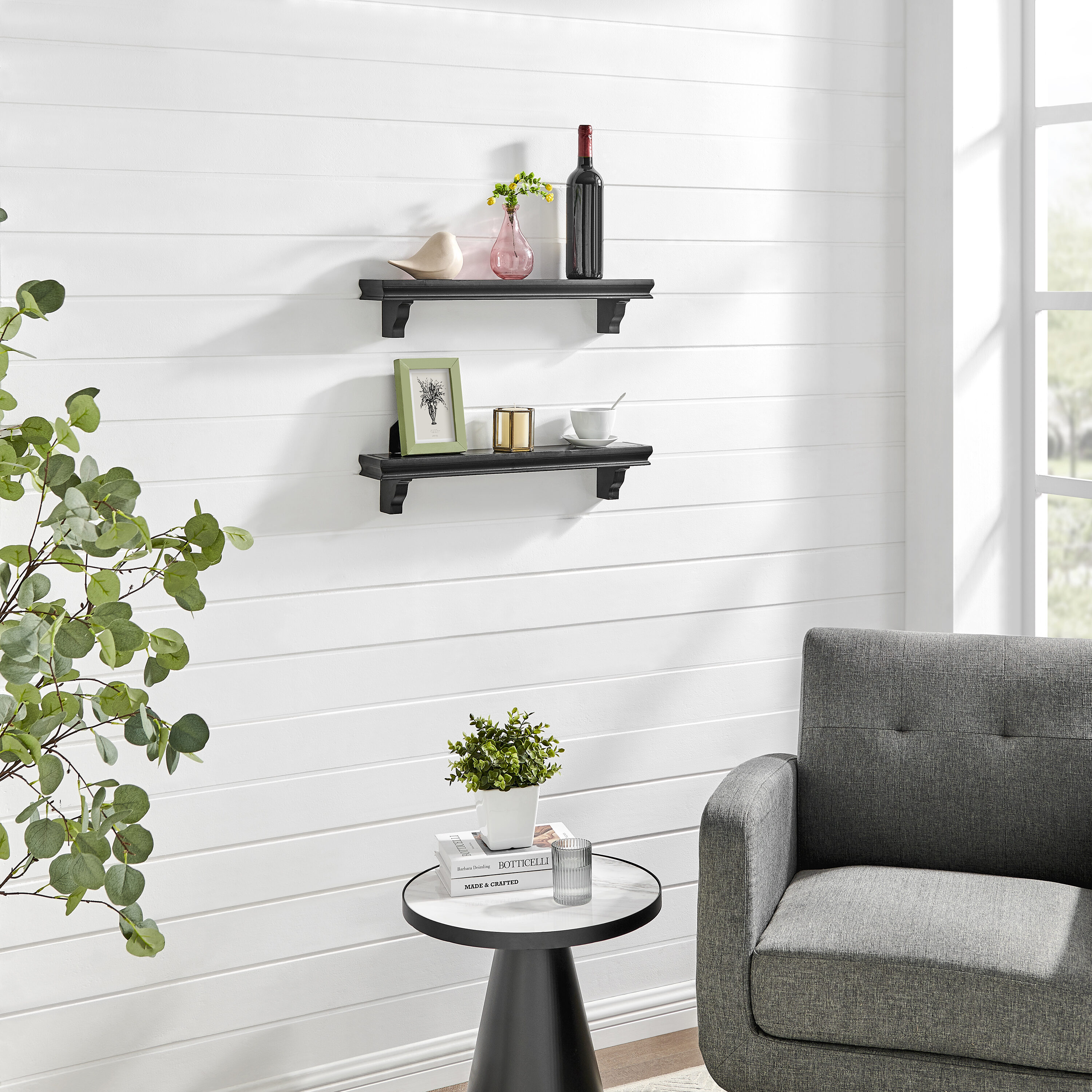 Danya B. BR14023BK Wall-Mounted-Shelving - View #7