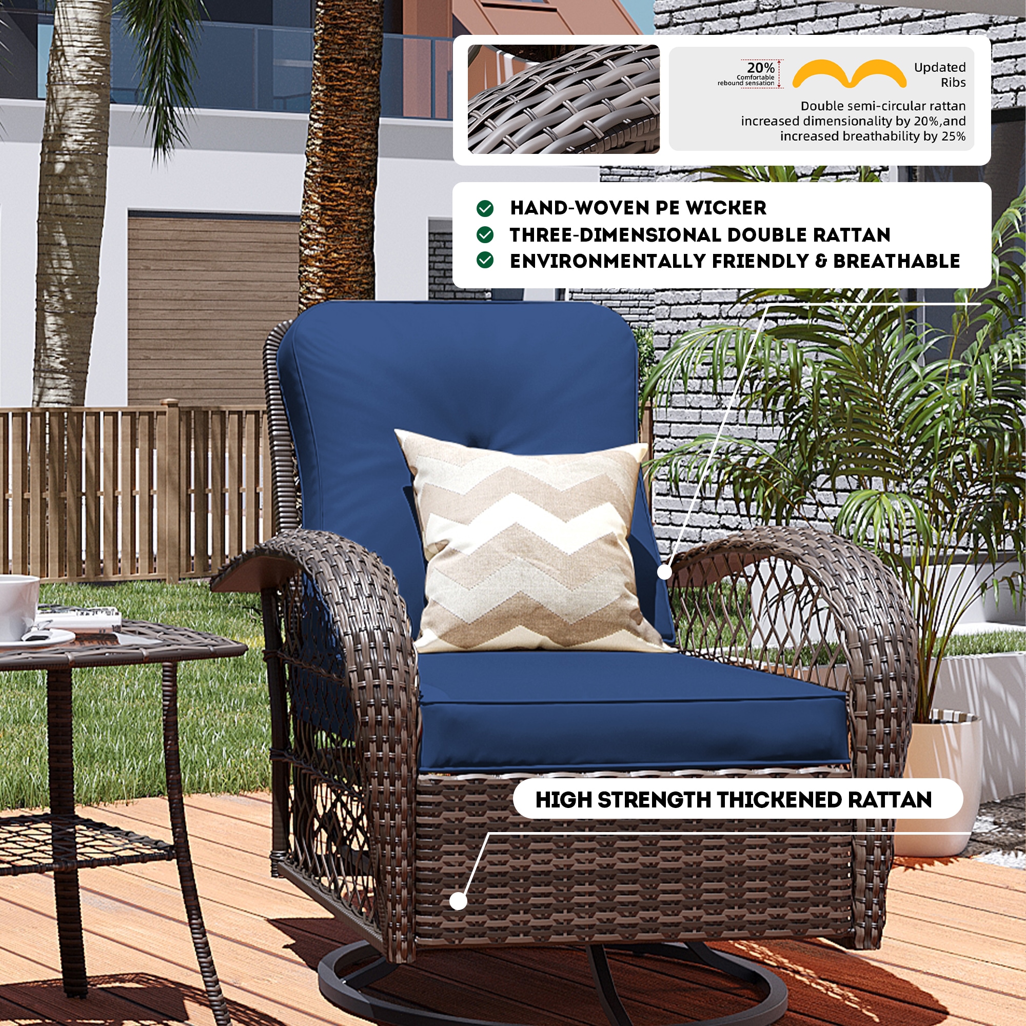 Patio Watcher LHY-B-NABLUE-CJ Patio-Conversation-Sets - View #7