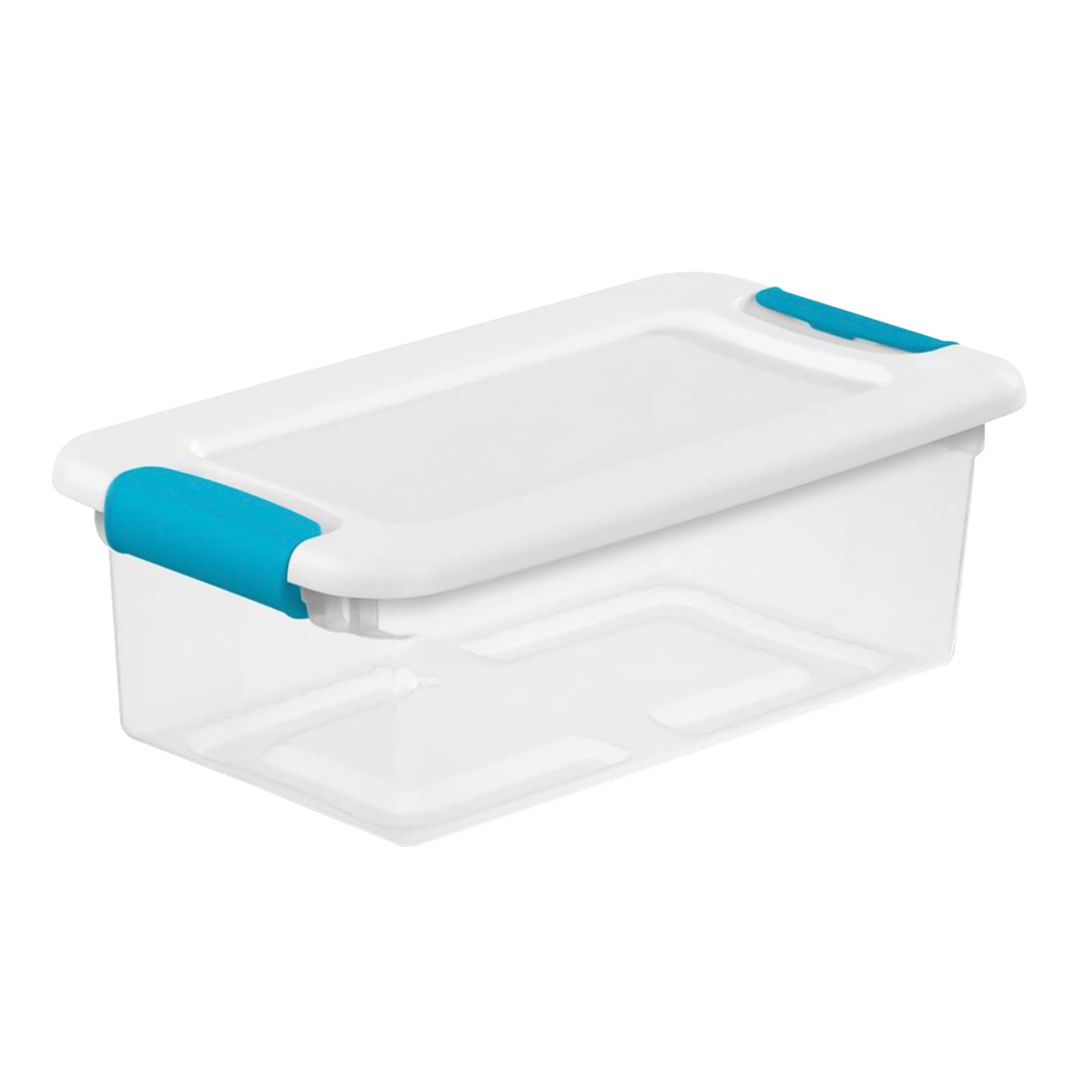 Sterilite Plastic Medium Clip Storage Box Container w/ Latching Lid, 8 Pack