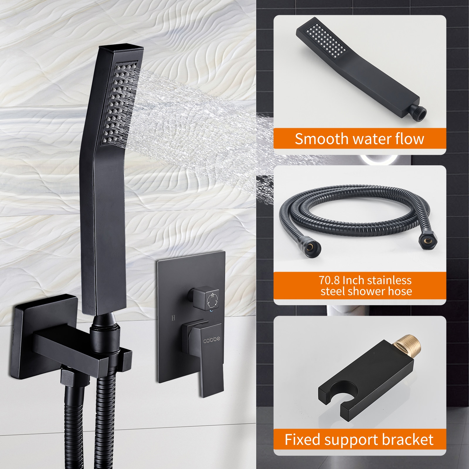 Cobbe LS1-KSA053 Showerhead-Bar-Panels - View #4