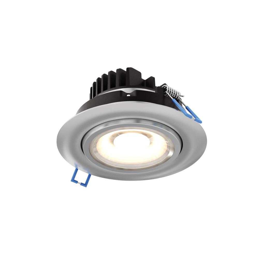 DALS Lighting GMB4-3K-SN Gmb Satin Nickel 4-in 1130-Lumen Soft White Round Dimmable LED Canless Recessed Downlight