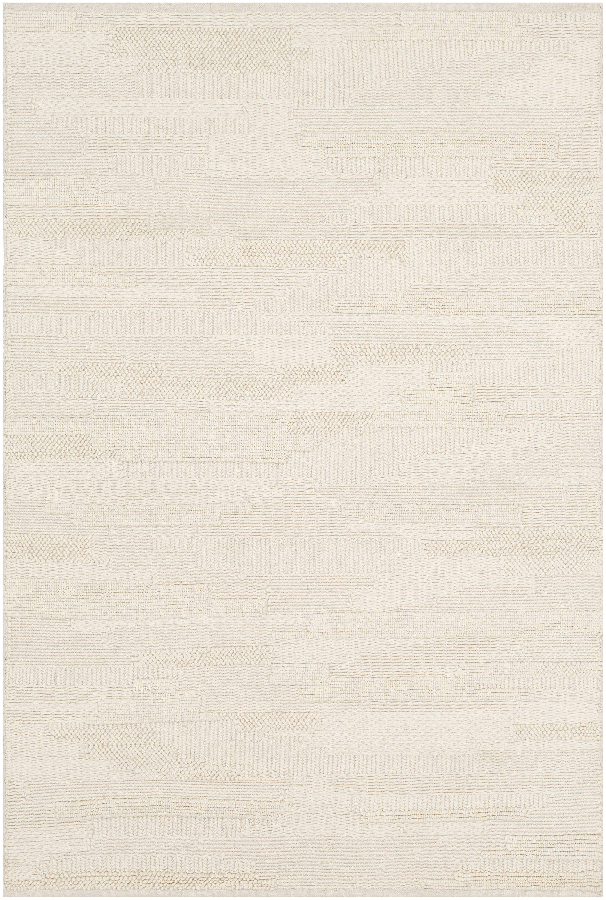 Livabliss CCN1000-810 Cocoon 8 x 10 (ft) Wool Beige Rectangular Indoor Solid Farmhouse/Cottage Area rug