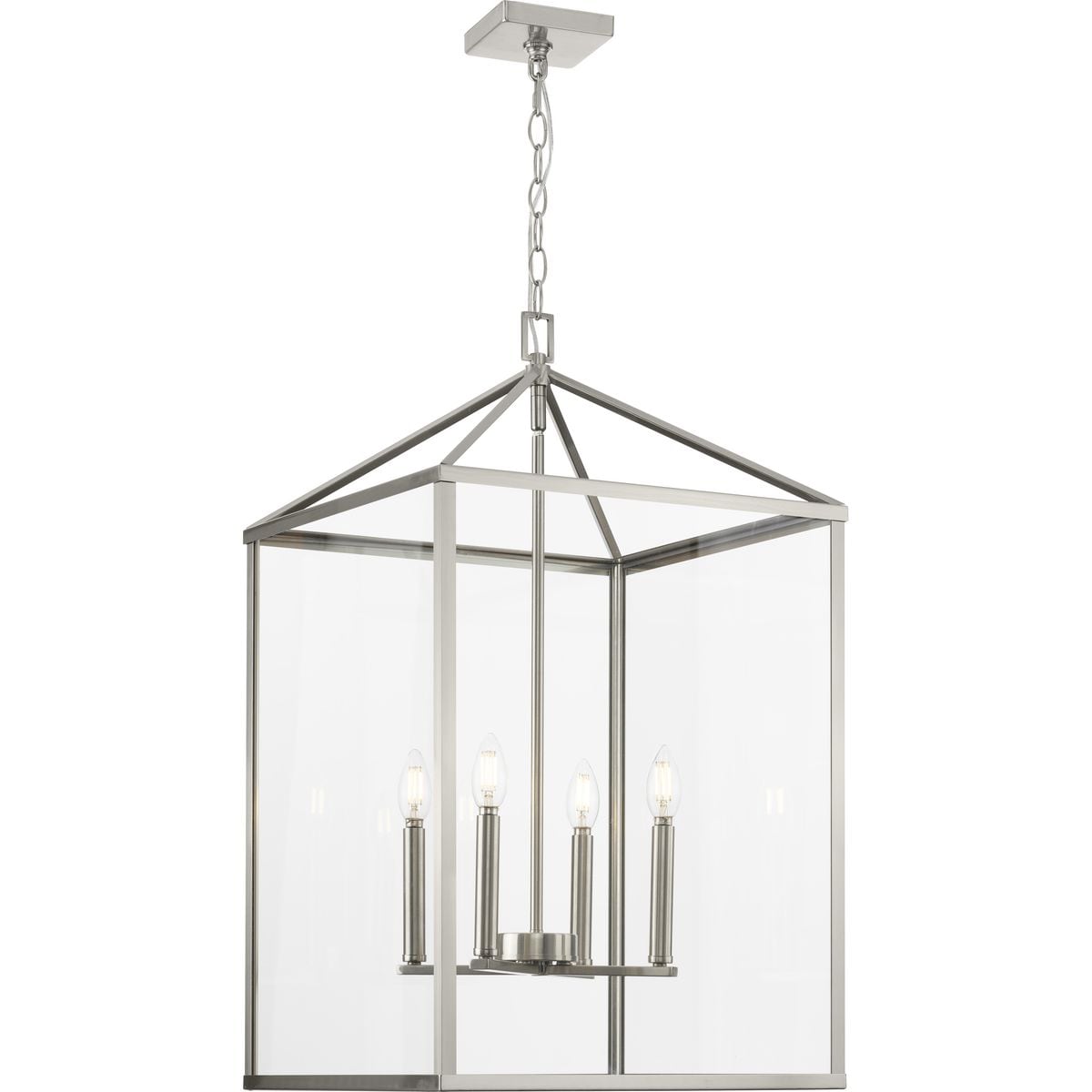 Progress Lighting Evanna 4-Light Brushed Nickel Transitional Chandelier