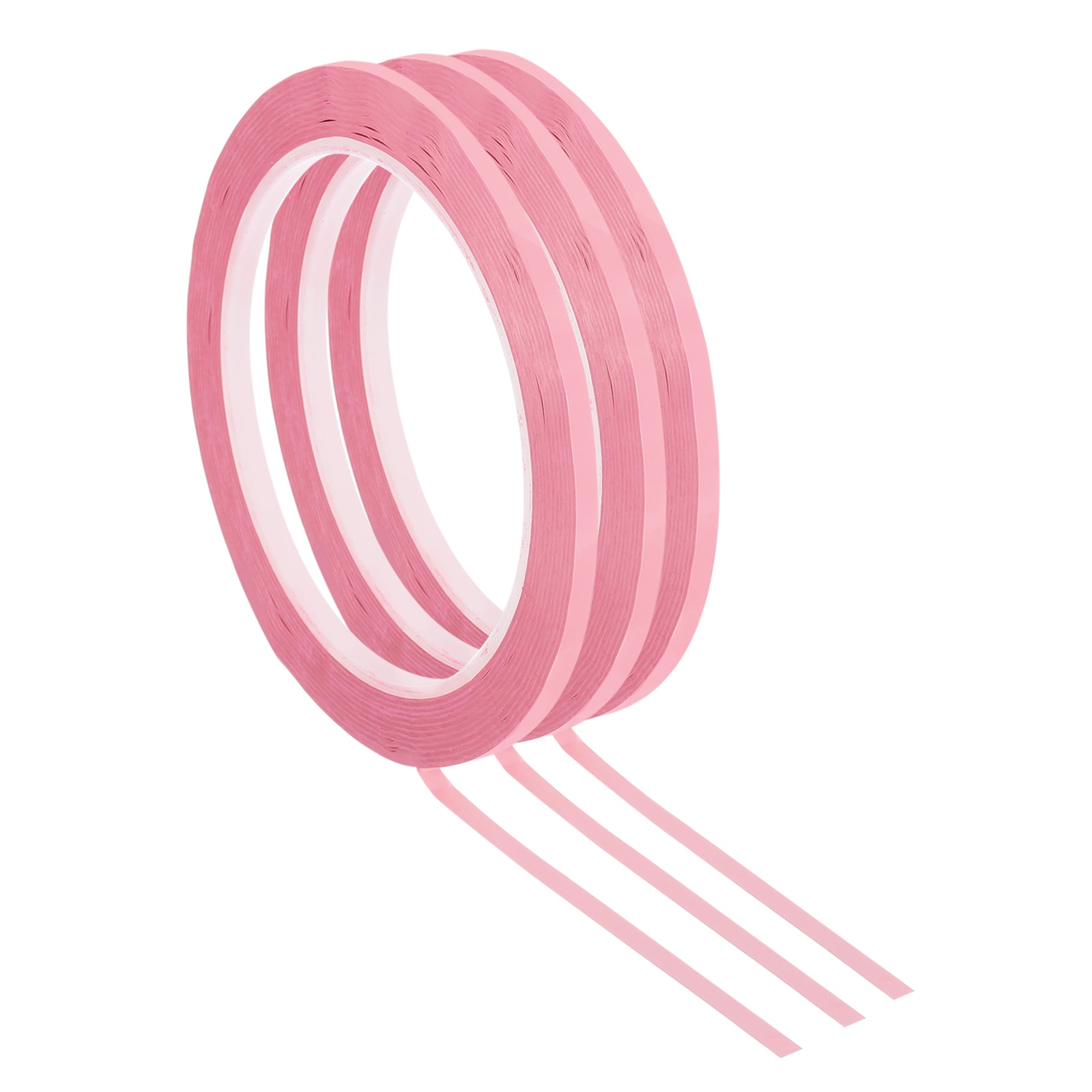 PATIKIL 3pcs Whiteboard Tape 2.5mm 3/32 Inch Width Art Tape Dry Erase Board Pinstripe Thin Tape for Graphic Chart Grid Drafting Electrical Marking Pink