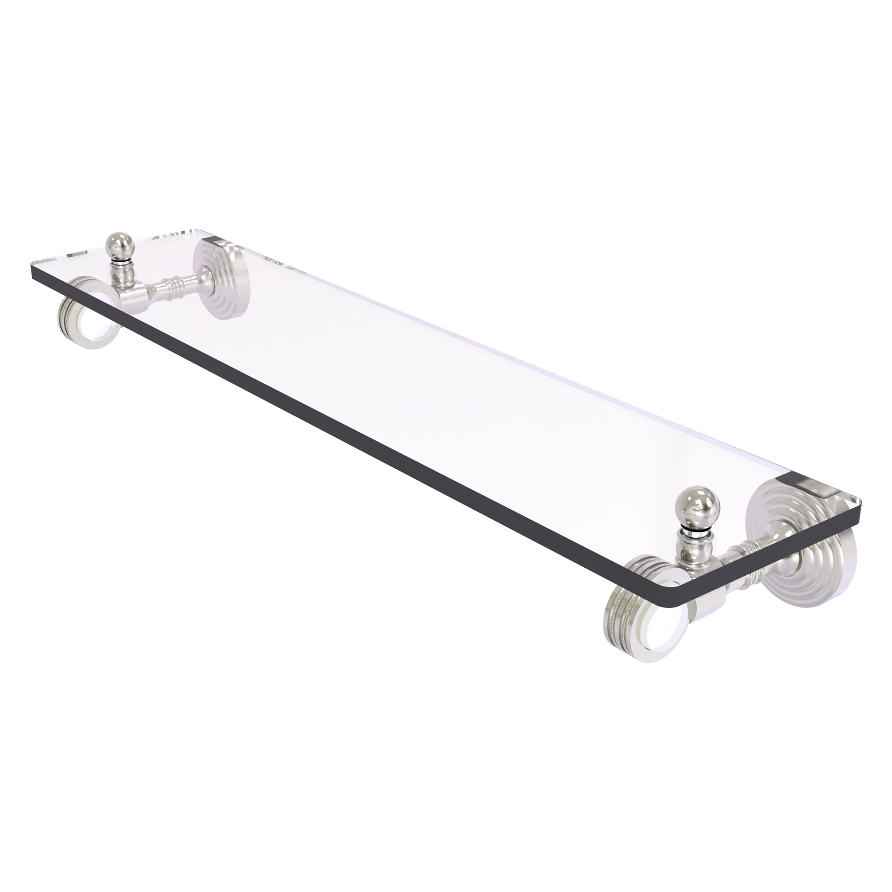 Allied Brass PG-1D-16-SN Pacific Grove Satin Nickel Wall mount Bathroom Shelf ( 16-in x 3.2-in x 5-in )