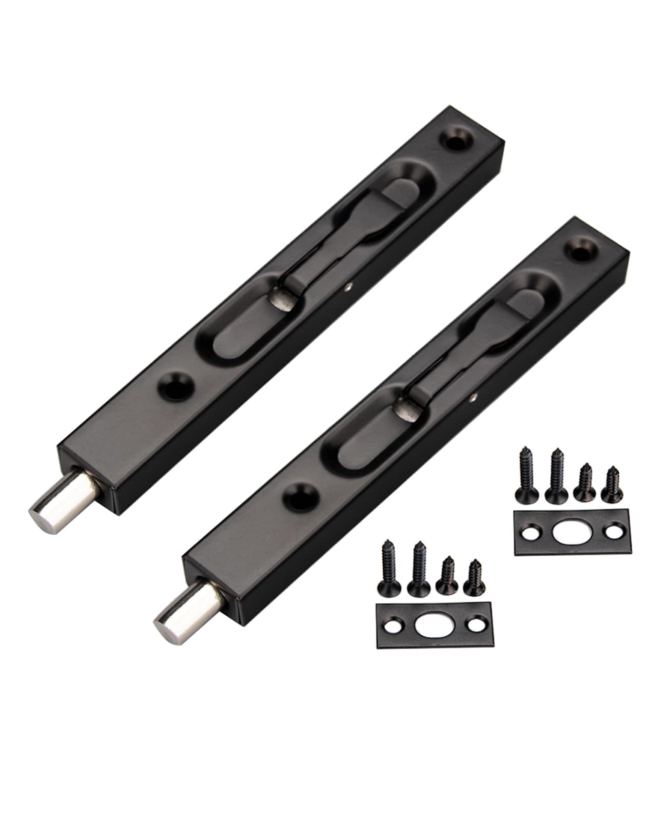 Vrbgify 6 Inch Door Flush Bolt Latch 2 Pack Stainless Steel Spring ...