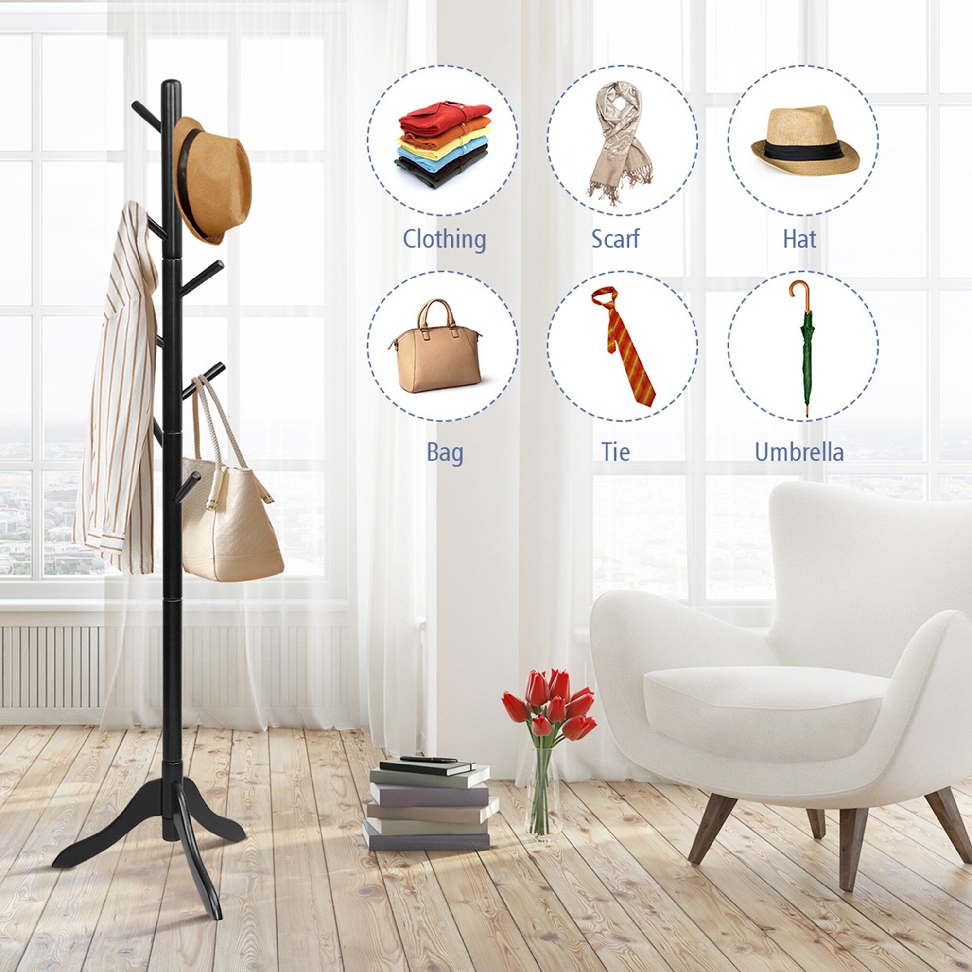 Costway SXL00152 Coatrack-Stands-Pedestals - View #7