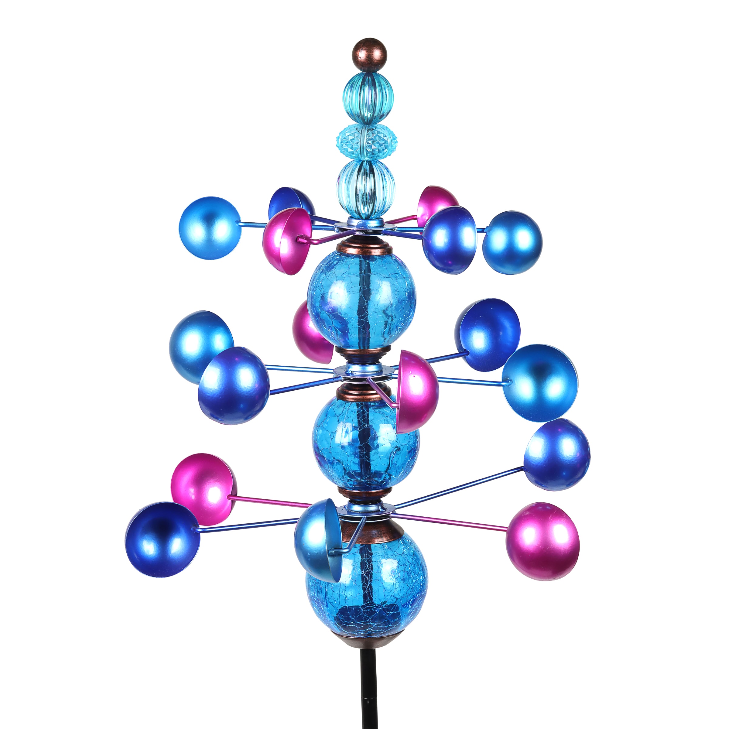 Exhart 16656-RB Multi Color Aluminum Wind Spinner