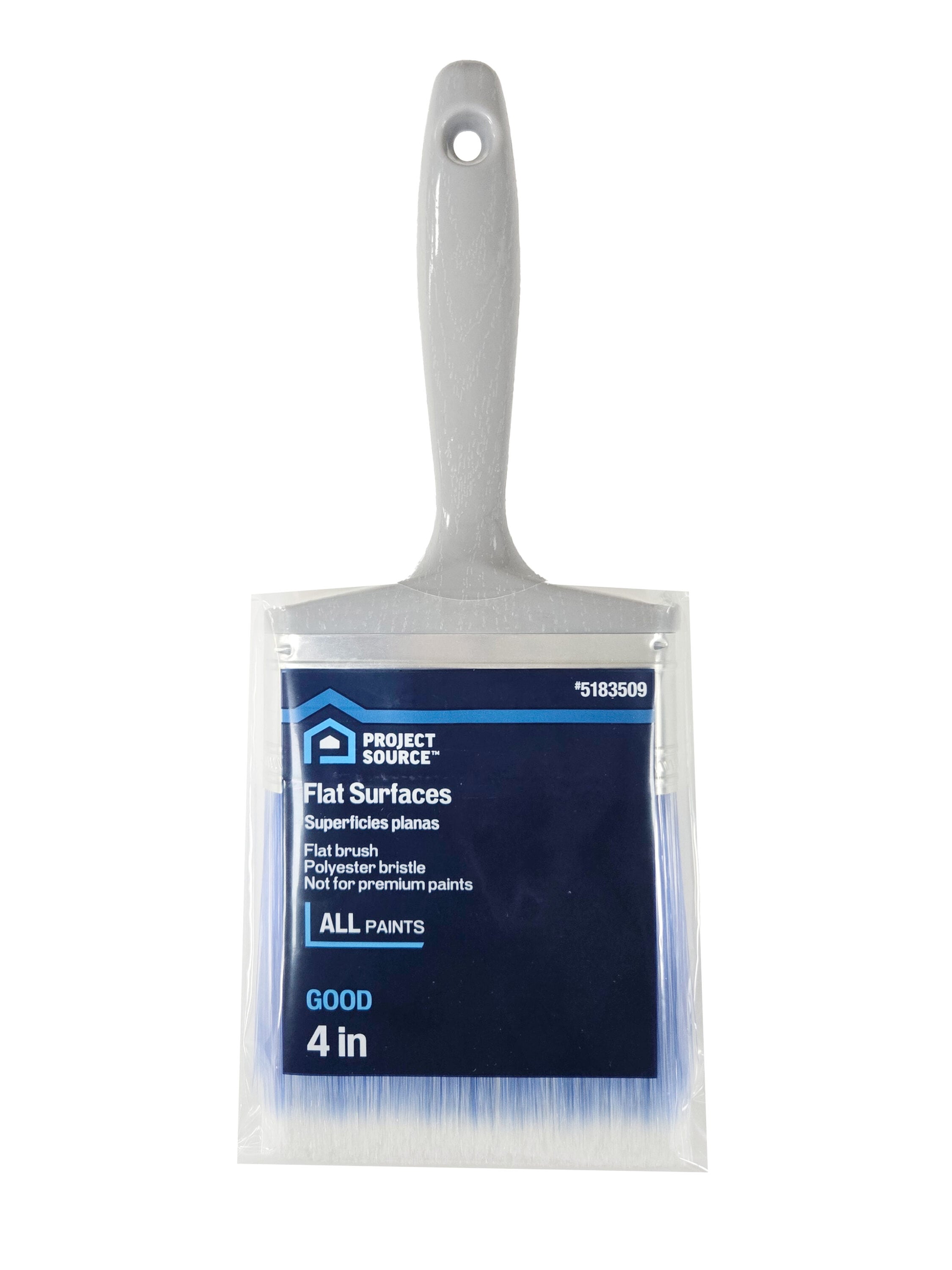 Project Source 2200340 4-in Reusable Polyester Flat General purpose brush
